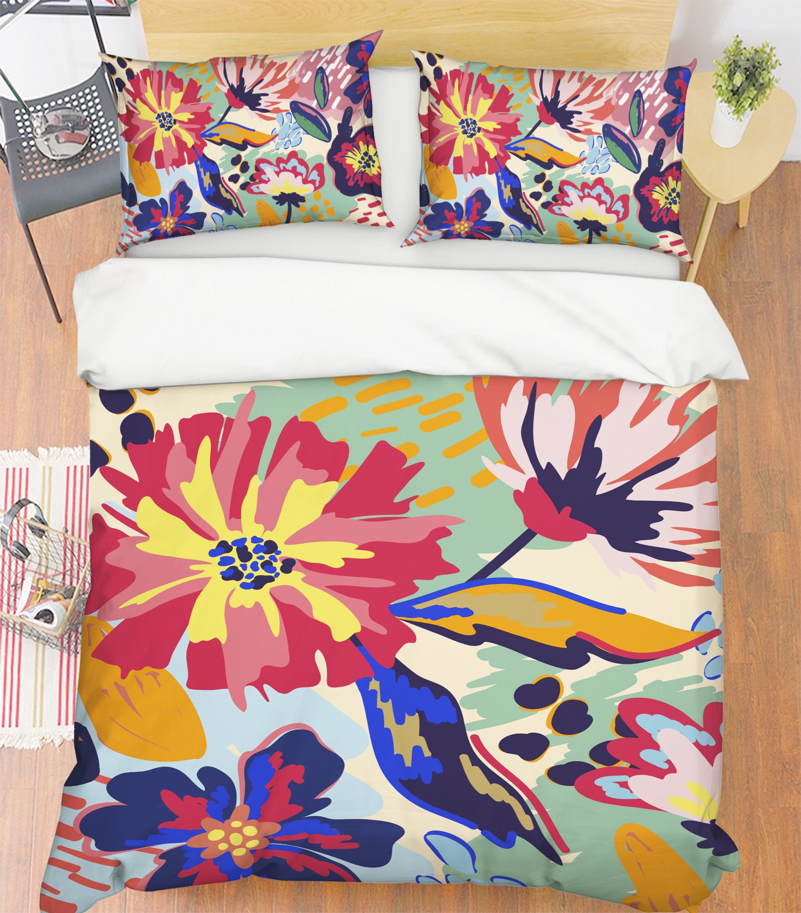 3D Flower 60171 Bed Pillowcases Quilt