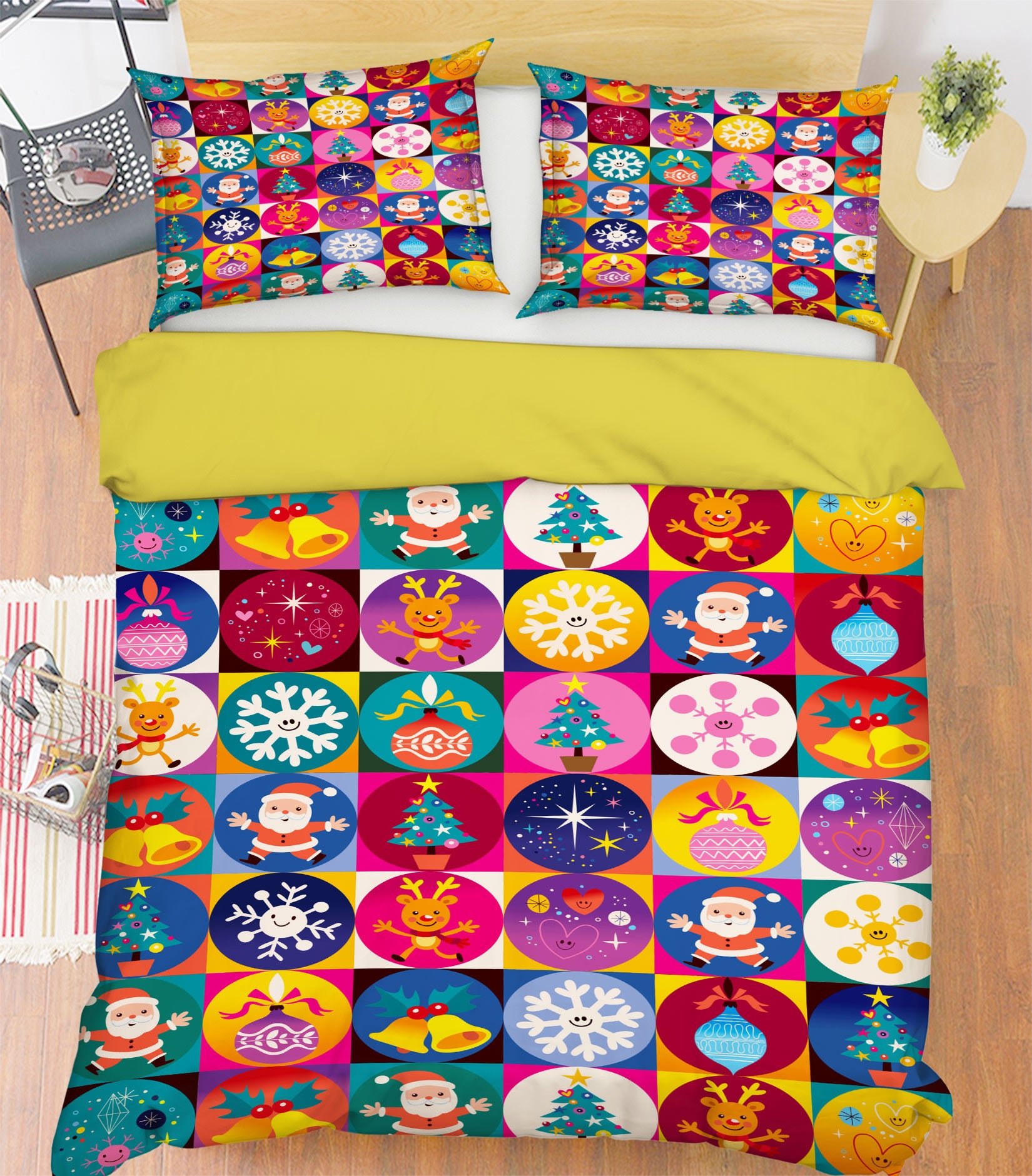 3D Snowman Snowflake Santa Claus 50027 Christmas Quilt Duvet Cover Xmas Bed Pillowcases