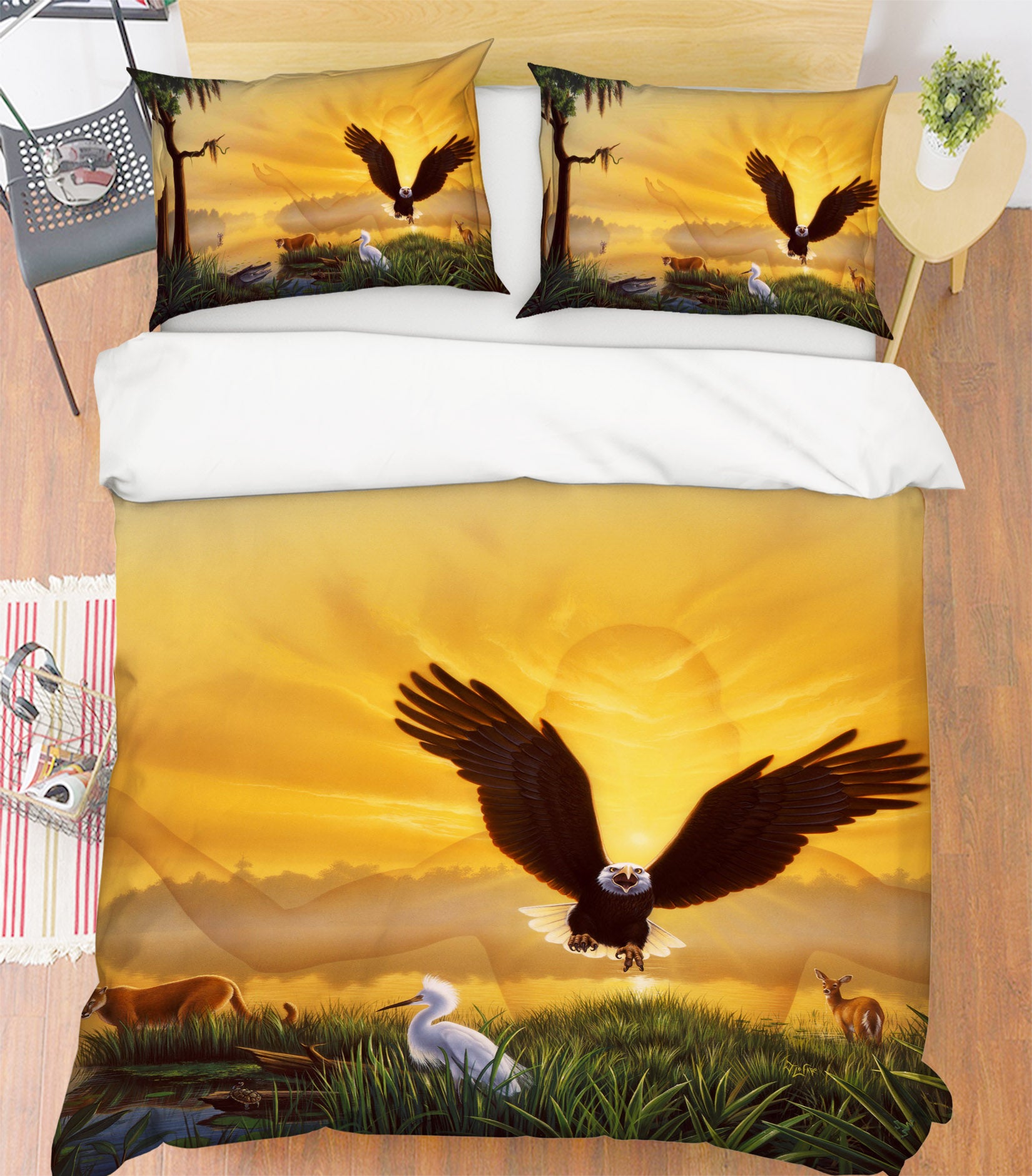 3D Flying Eagle 86046 Jerry LoFaro bedding Bed Pillowcases Quilt