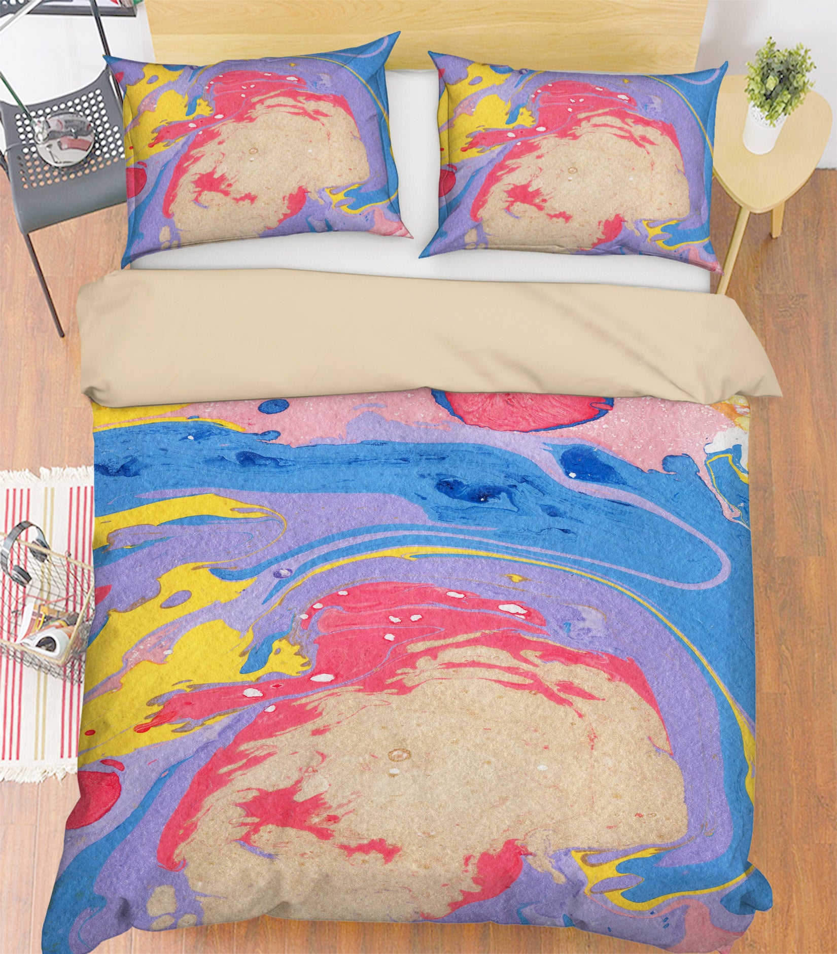 3D Color Pattern 16106 Bed Pillowcases Quilt