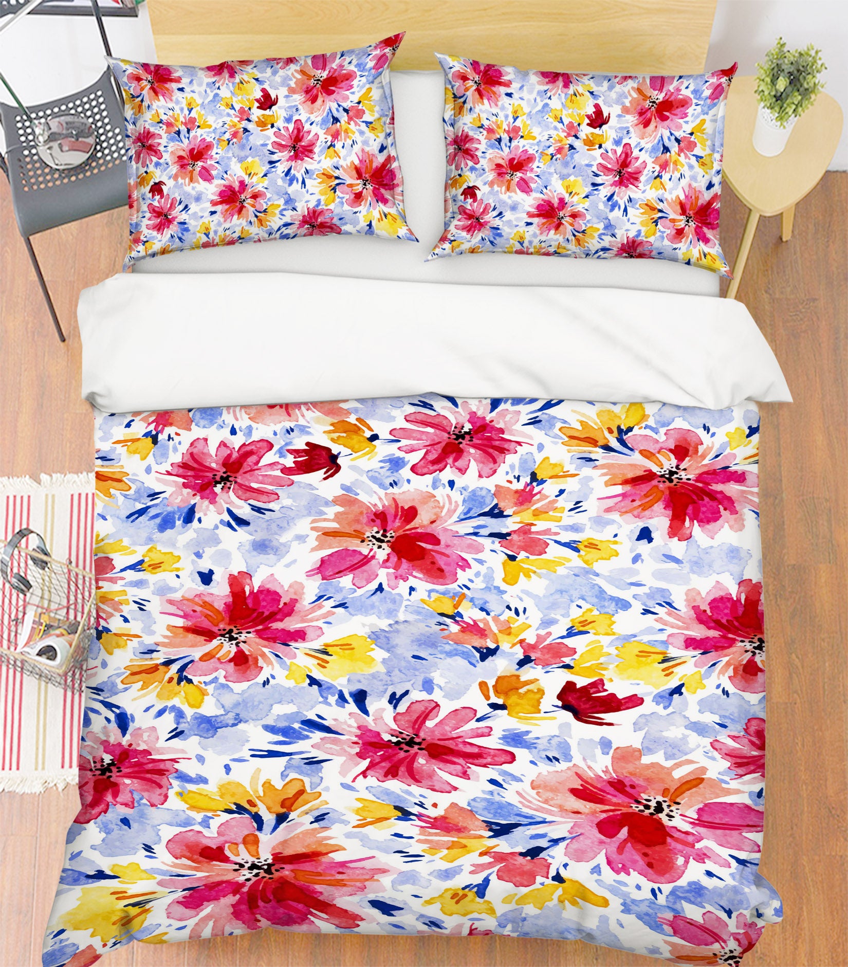 3D Flowers 60176 Bed Pillowcases Quilt