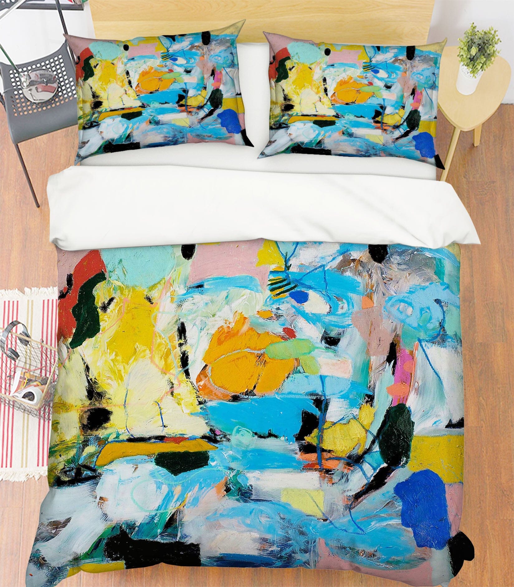 3D Vibrant Colors 2008 Allan P. Friedlander Bedding Bed Pillowcases Quilt Quiet Covers AJ Creativity Home 