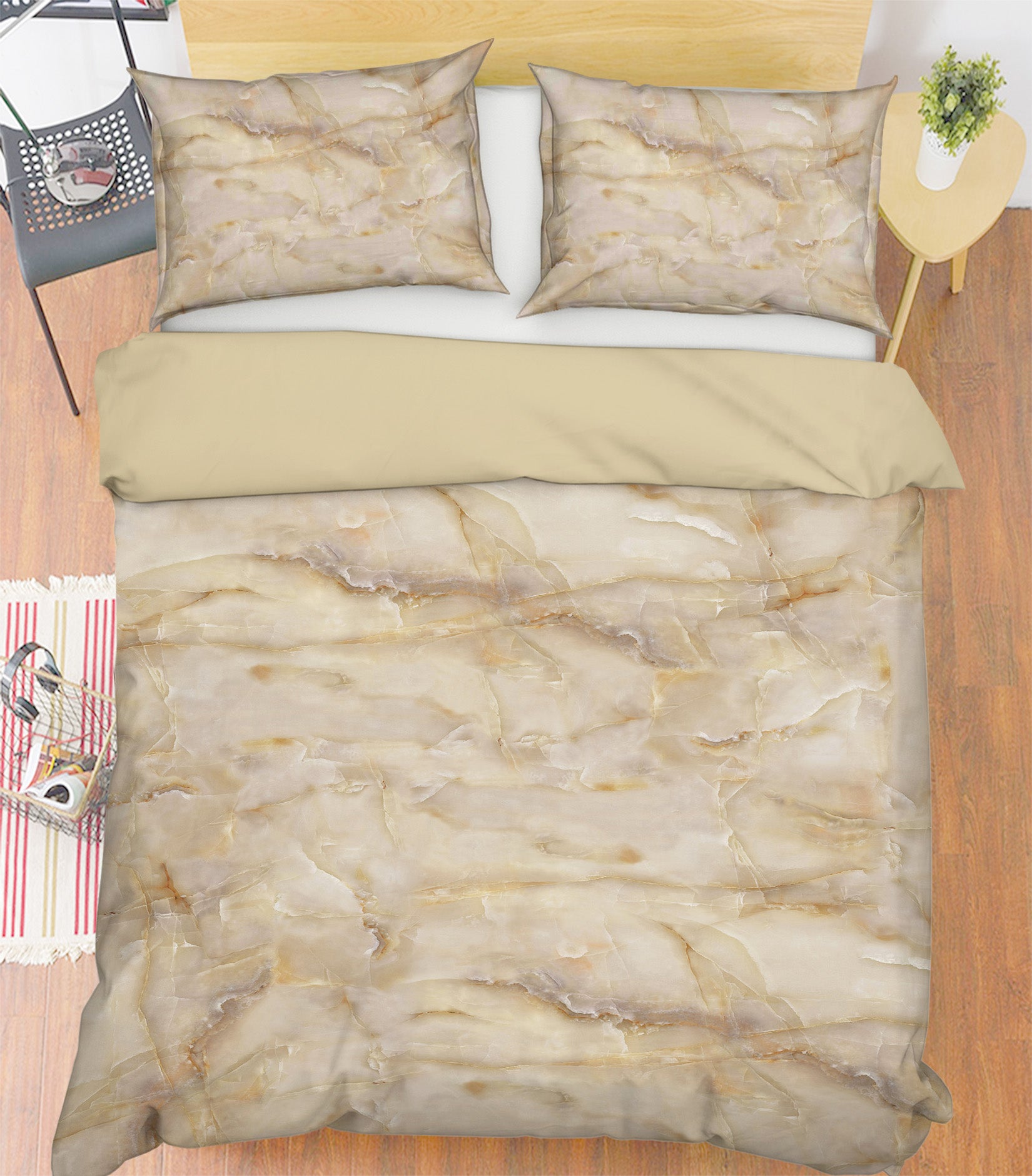 3D Brown Texture 15217 Bed Pillowcases Quilt