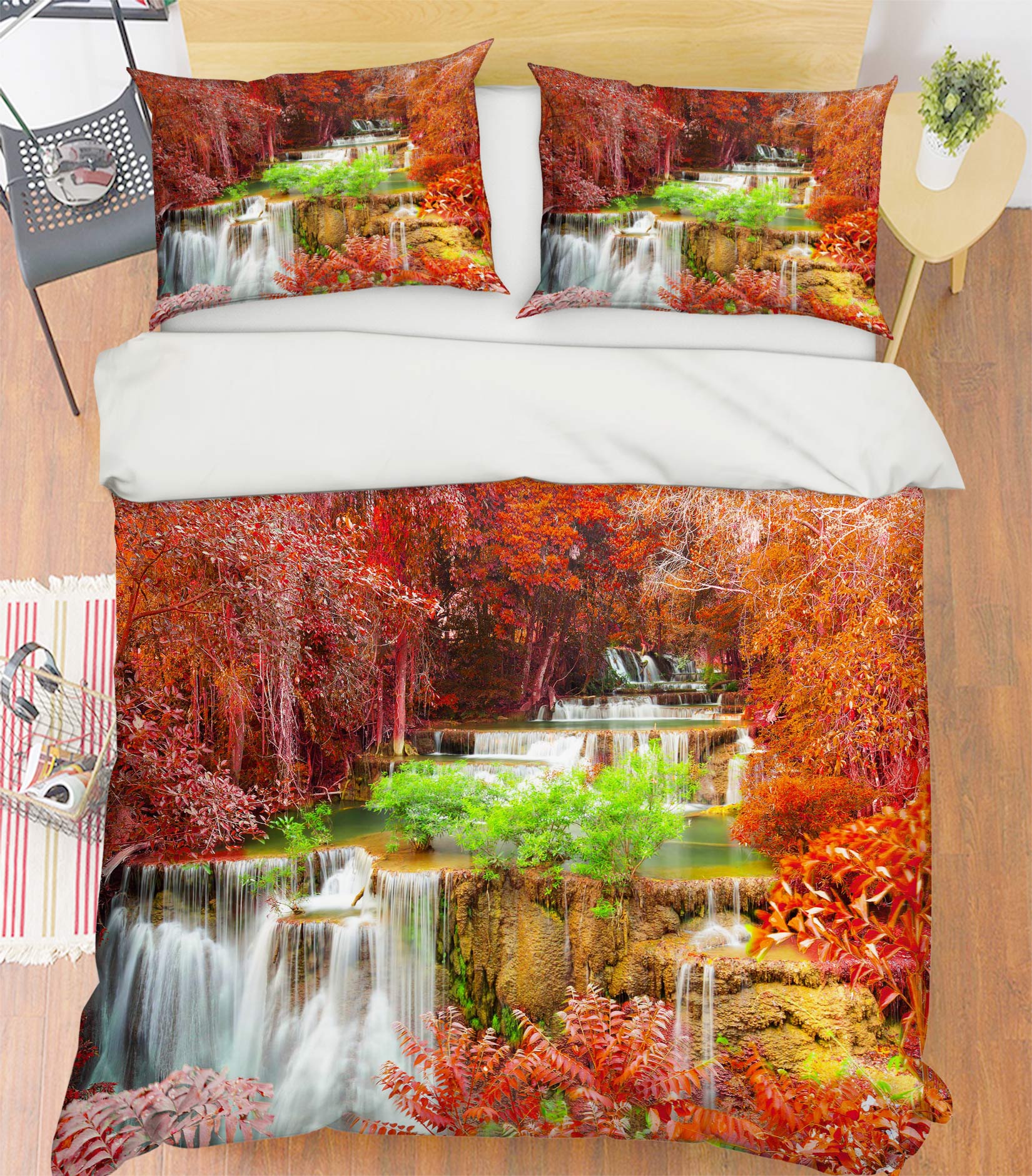3D Waterfall 59134 Bed Pillowcases Quilt