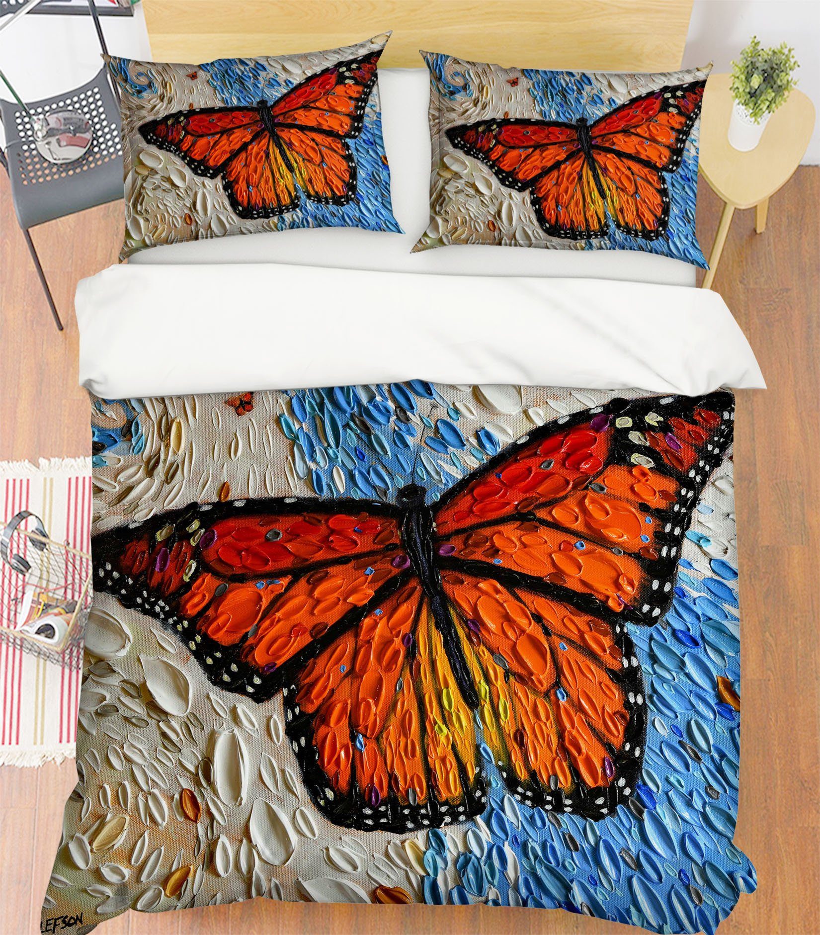 3D Butterfly 2124 Dena Tollefson bedding Bed Pillowcases Quilt Quiet Covers AJ Creativity Home 