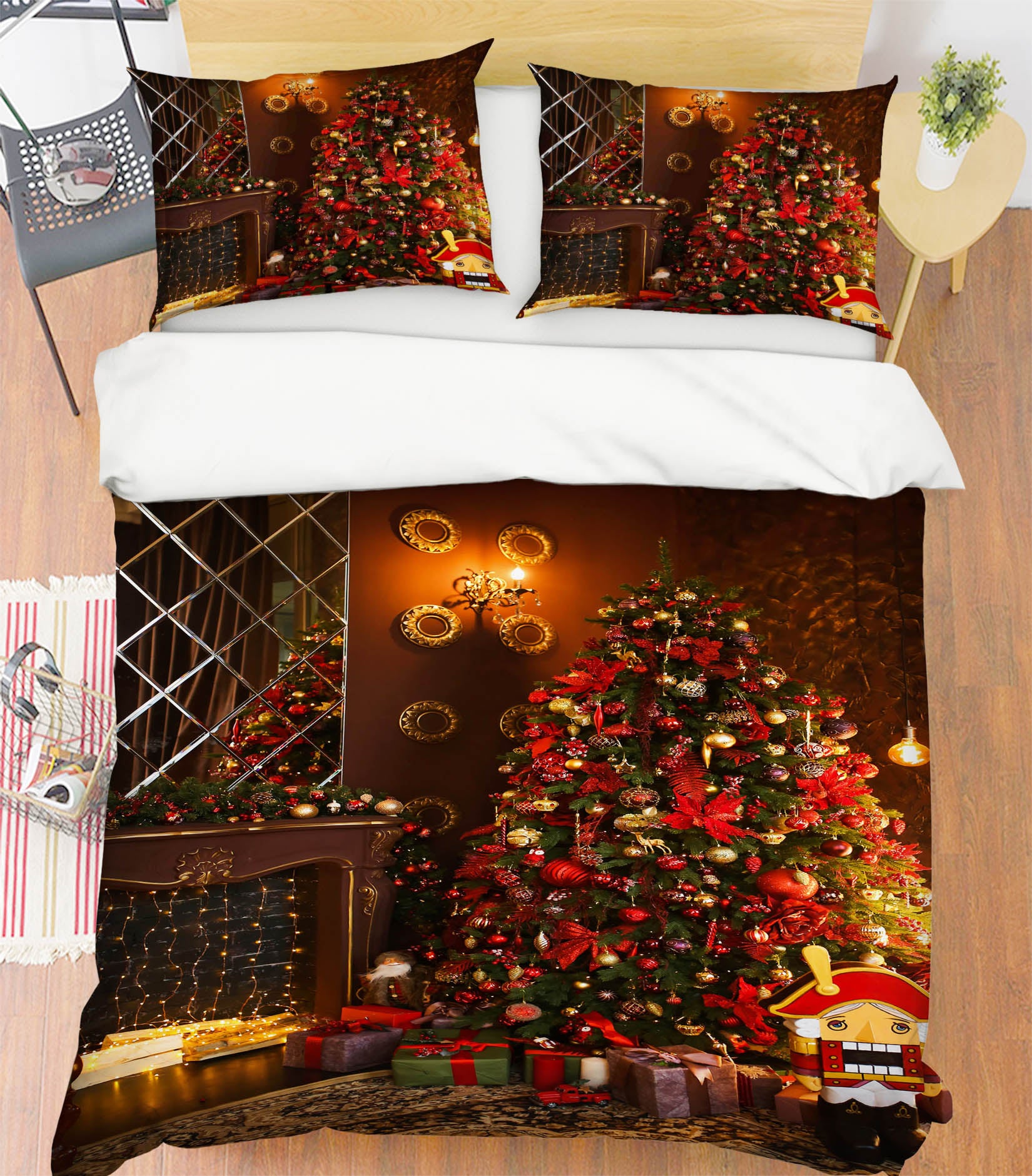 3D Tree Gift 51148 Christmas Quilt Duvet Cover Xmas Bed Pillowcases