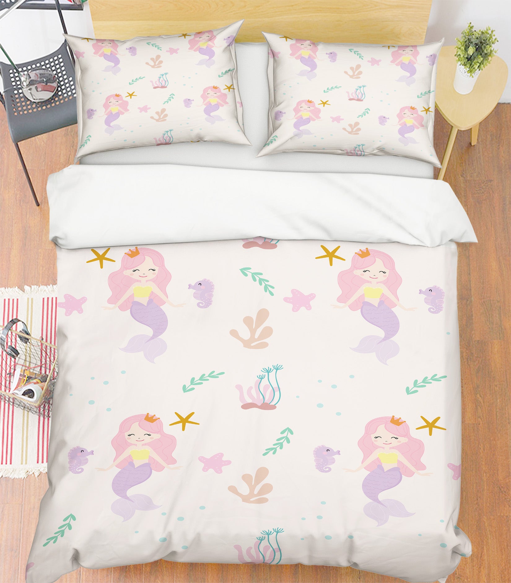 3D Mermaid 61068 Bed Pillowcases Quilt