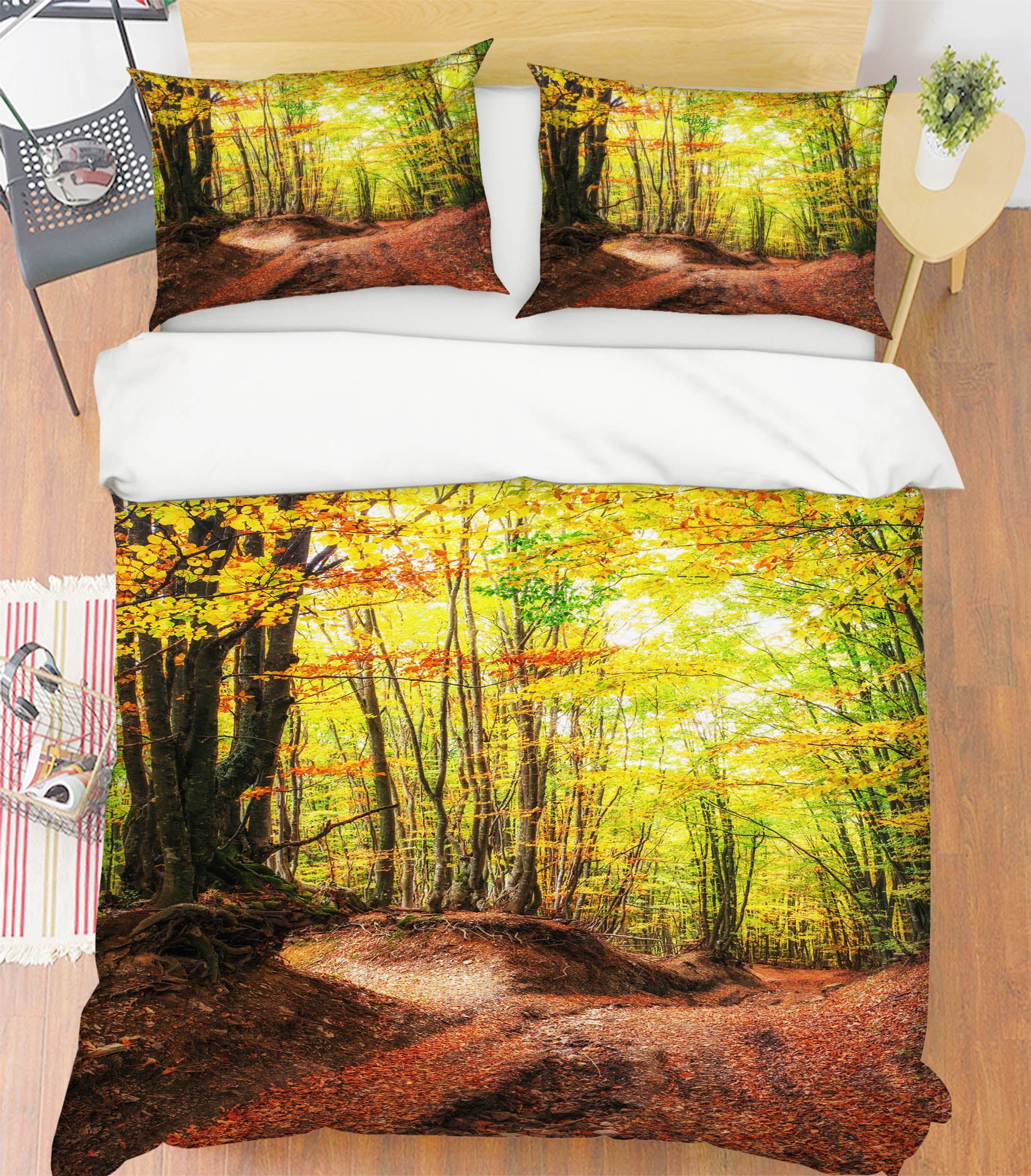 3D Forest 60167 Bed Pillowcases Quilt