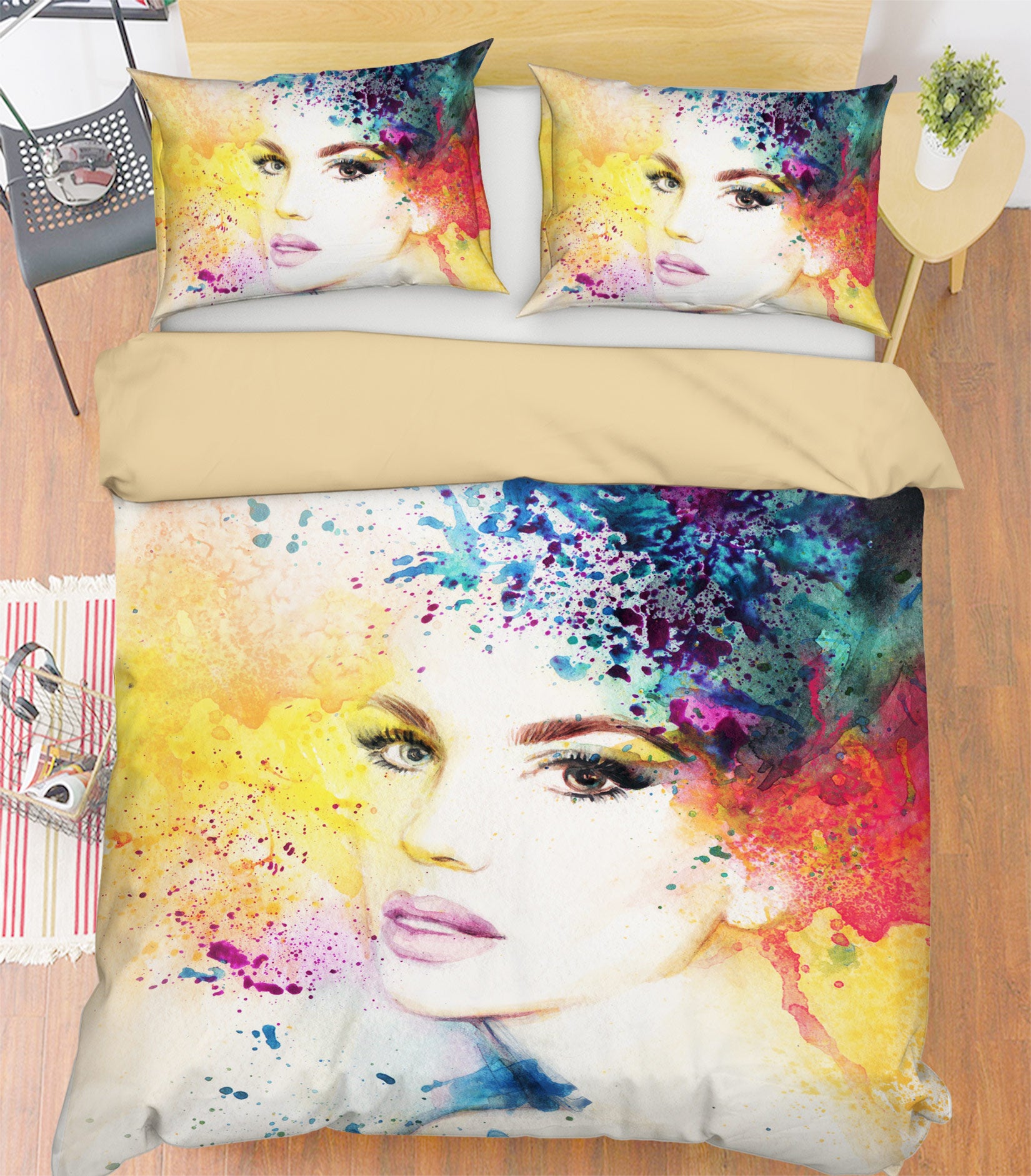 3D Hair Accessory Woman 033 Bed Pillowcases Quilt