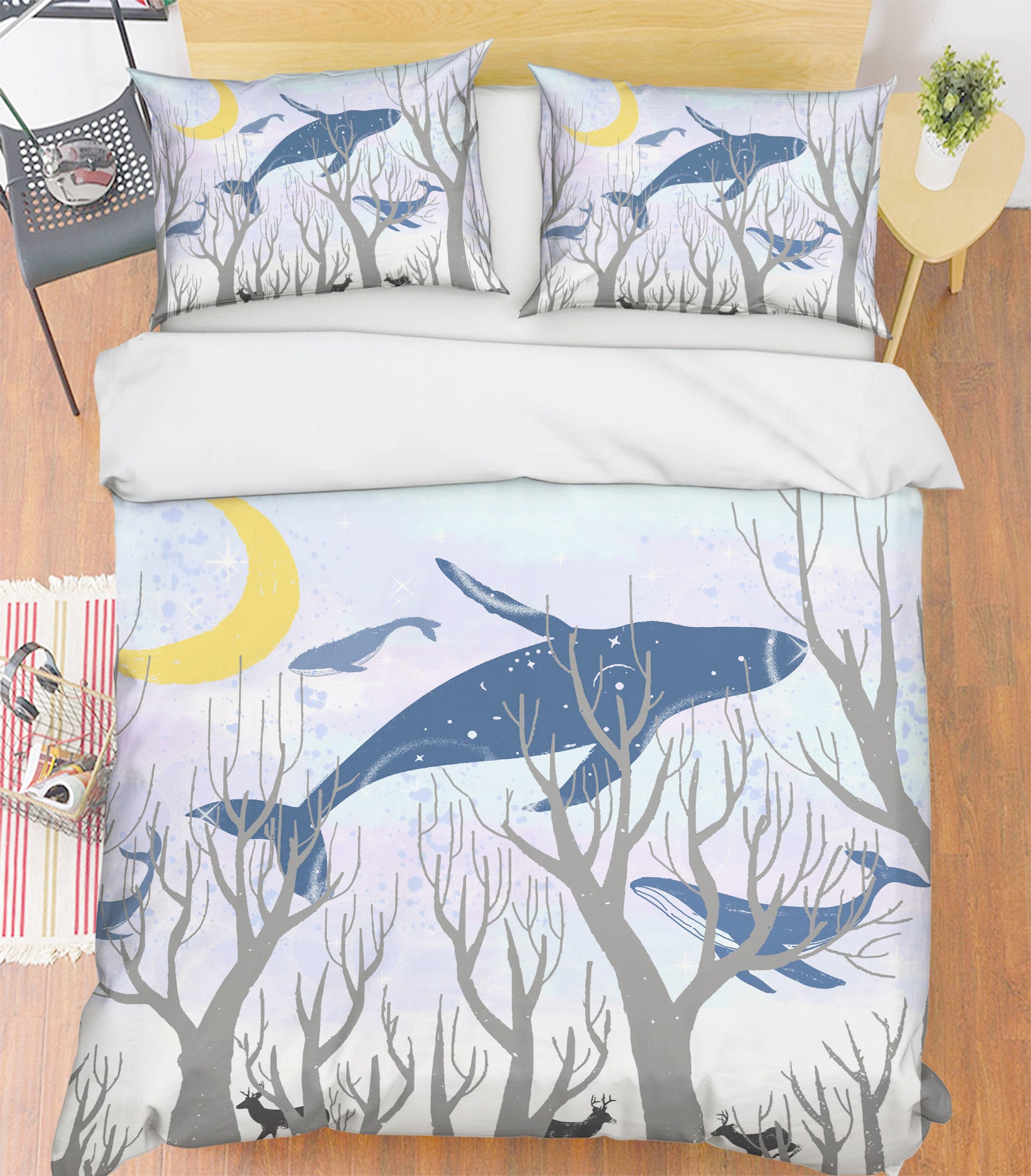 3D Fish Branches 12017 Bed Pillowcases Quilt