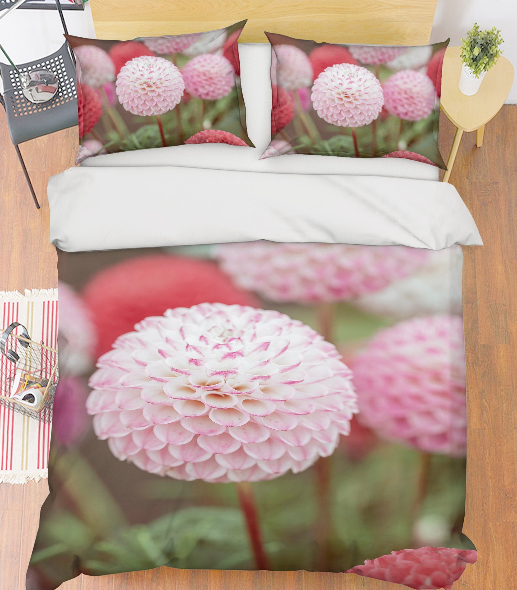 3D Pink Hydrangea 6911 Assaf Frank Bedding Bed Pillowcases Quilt Cover Duvet Cover