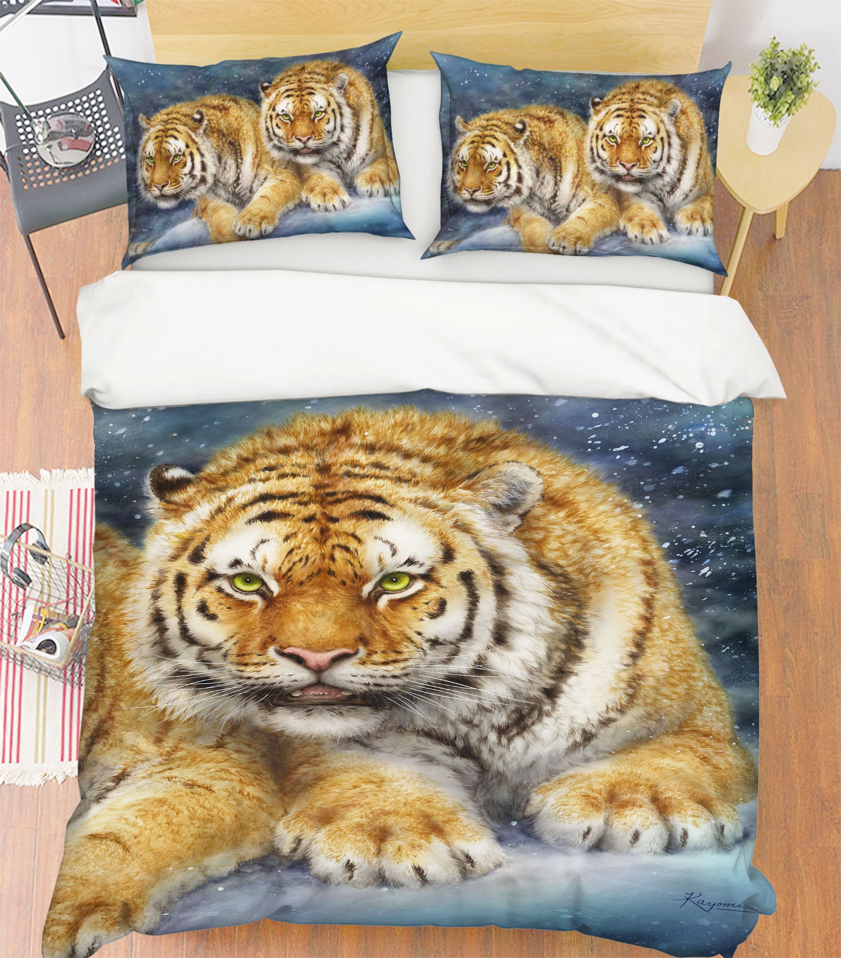 3D Animal Tiger 5899 Kayomi Harai Bedding Bed Pillowcases Quilt Cover Duvet Cover