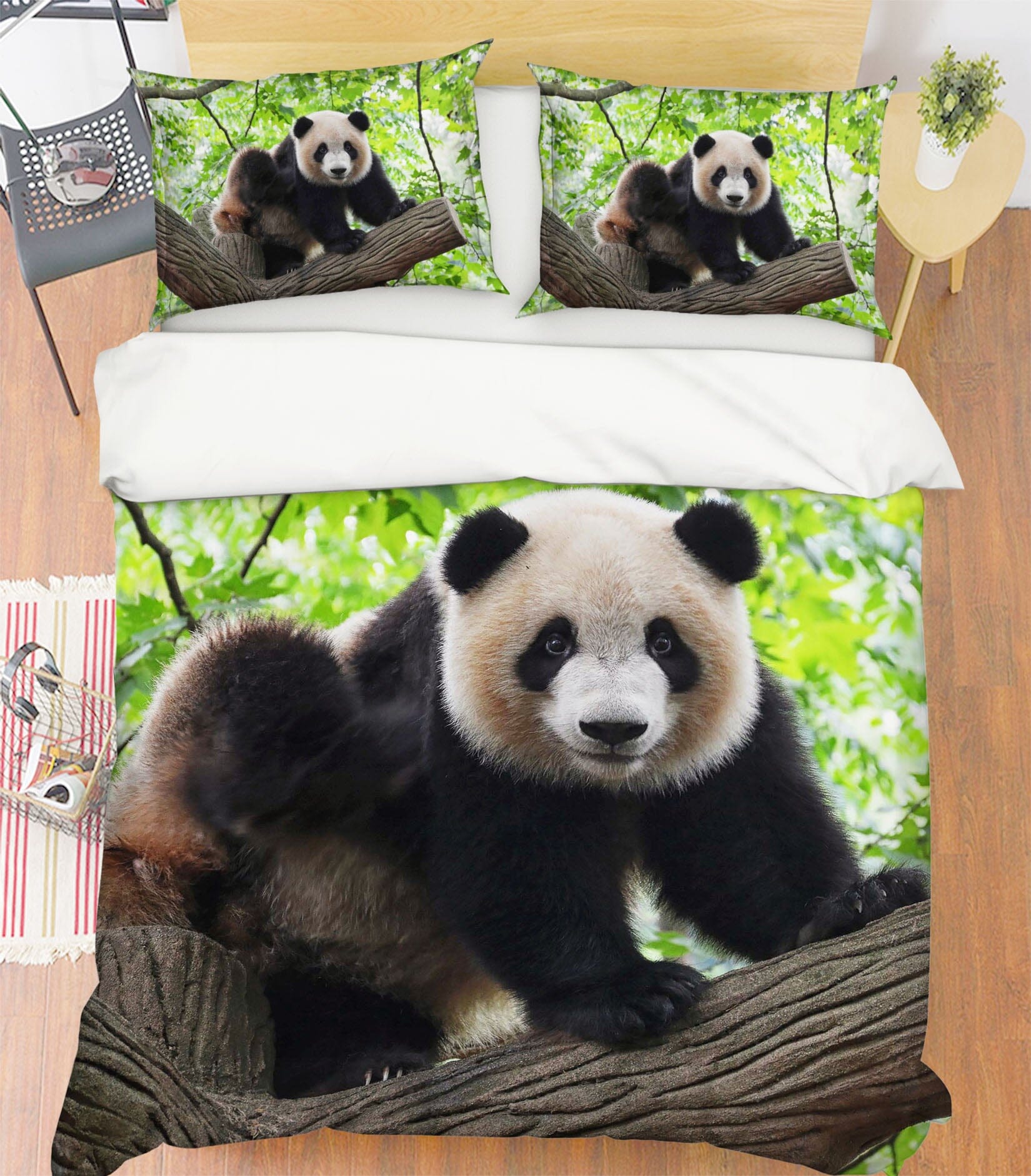 3D Forest Panda 1926 Bed Pillowcases Quilt Quiet Covers AJ Creativity Home 