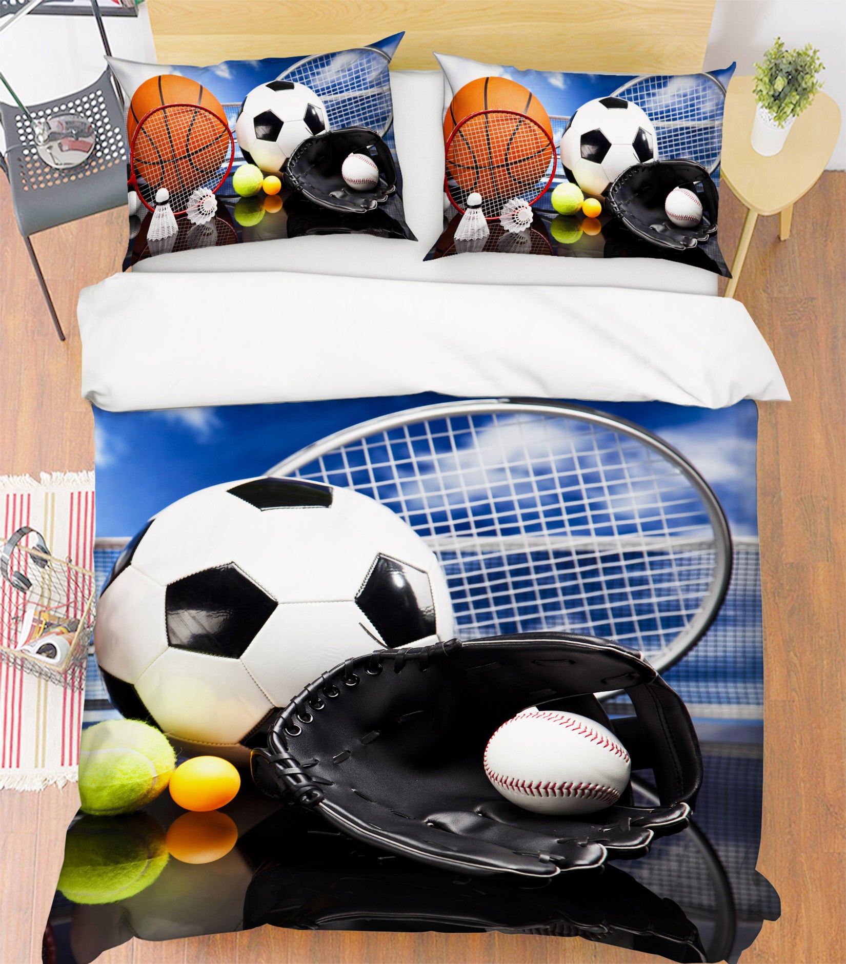 3D Ball Games 14133 Bed Pillowcases Quilt