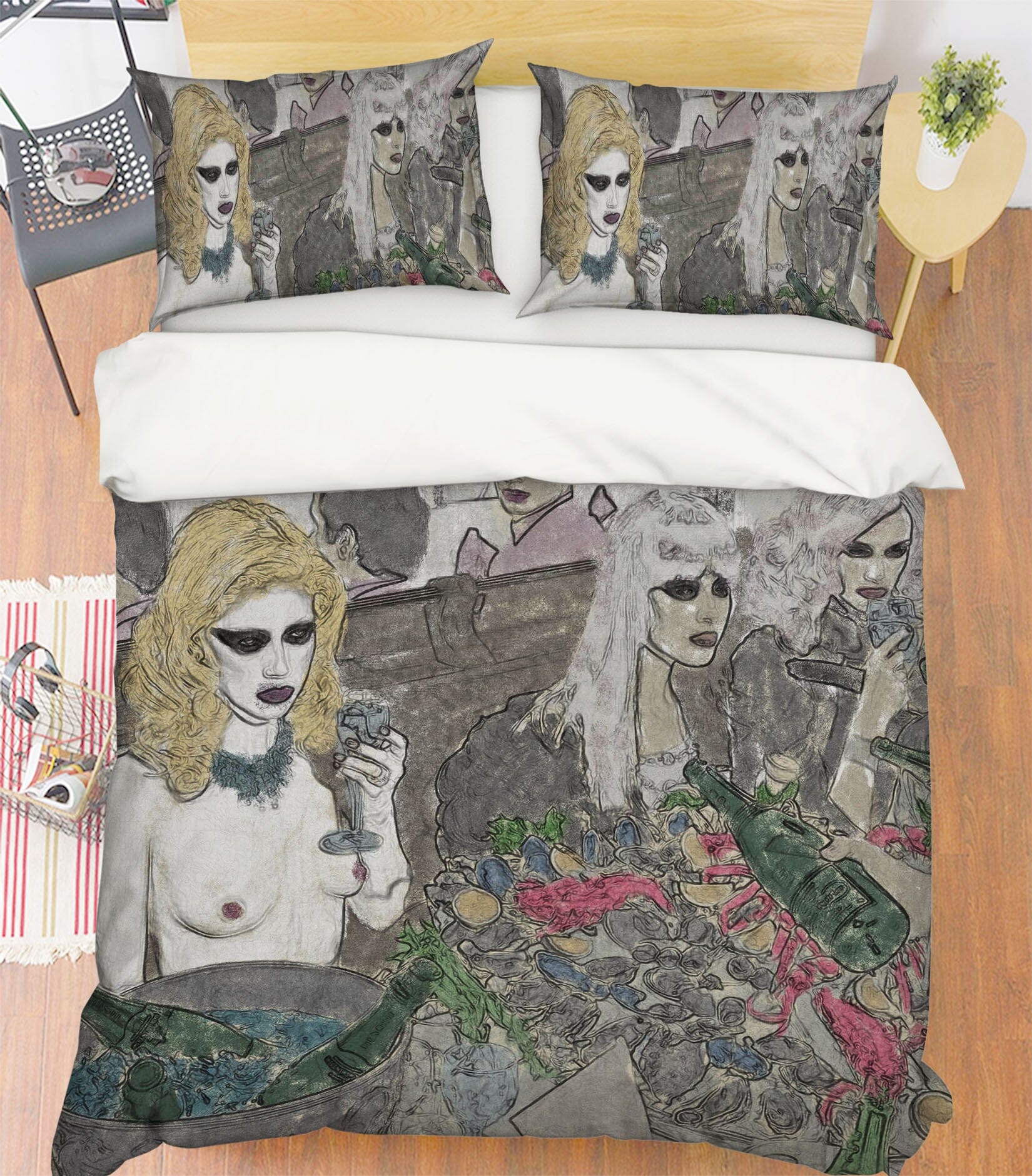 3D Girl Garden 2004 Marco Cavazzana Bedding Bed Pillowcases Quilt Quiet Covers AJ Creativity Home 