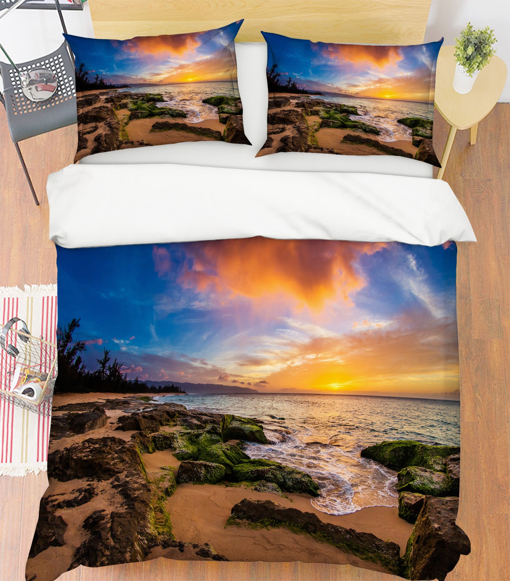 3D Beach 60088 Bed Pillowcases Quilt