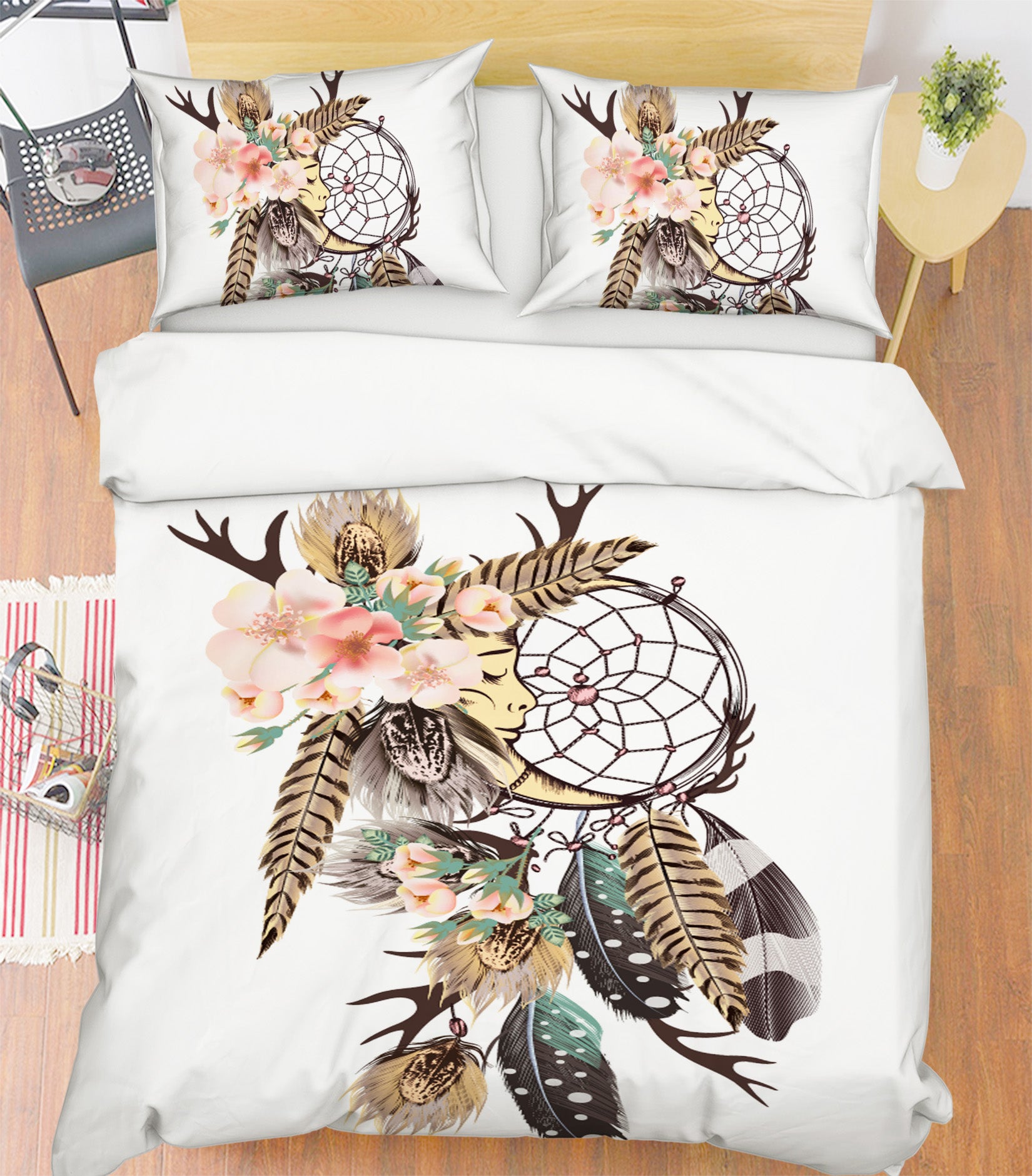 3D Feather Dream Catcher 15022 Bed Pillowcases Quilt
