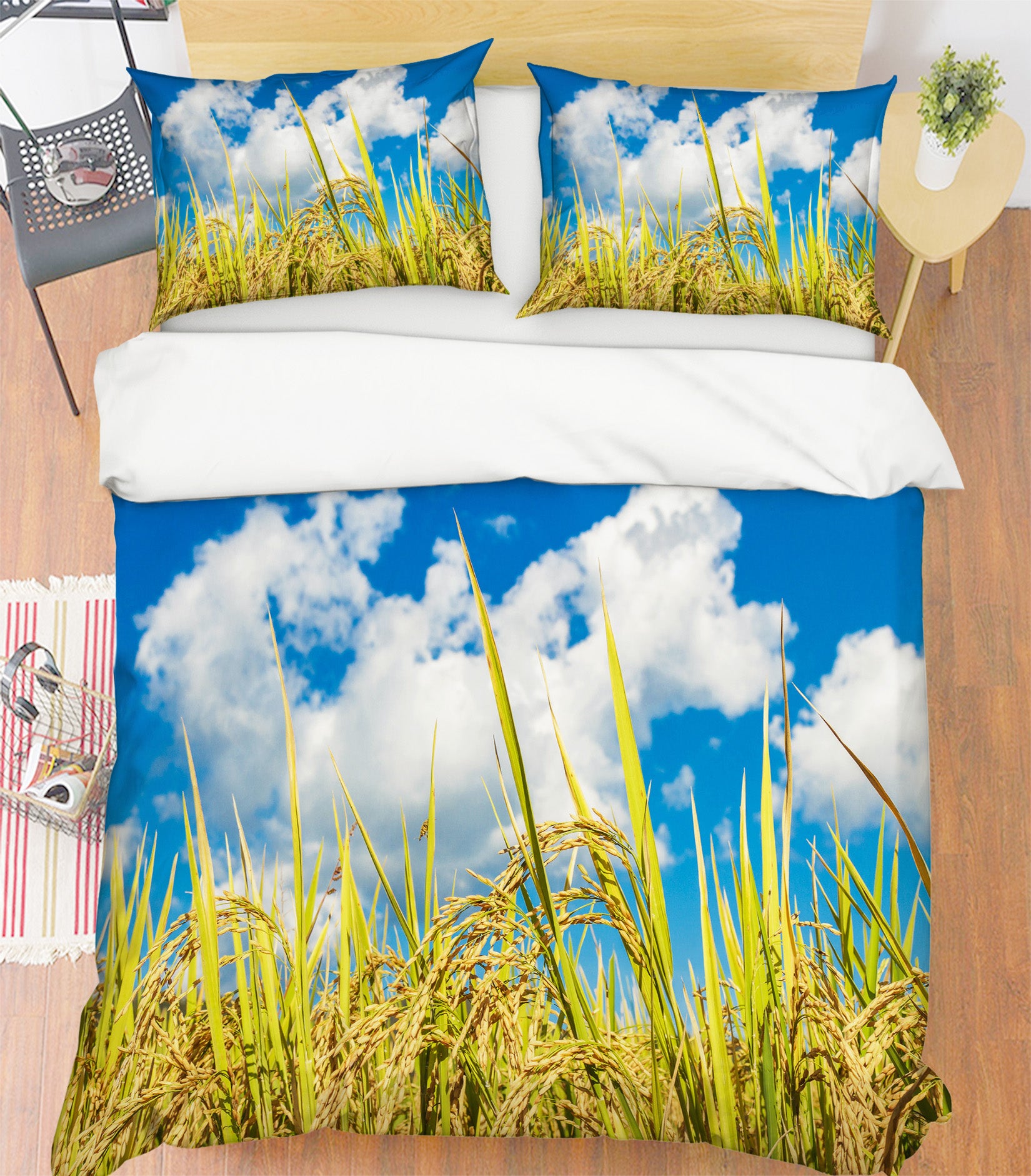 3D Wheat Sky 60238 Bed Pillowcases Quilt