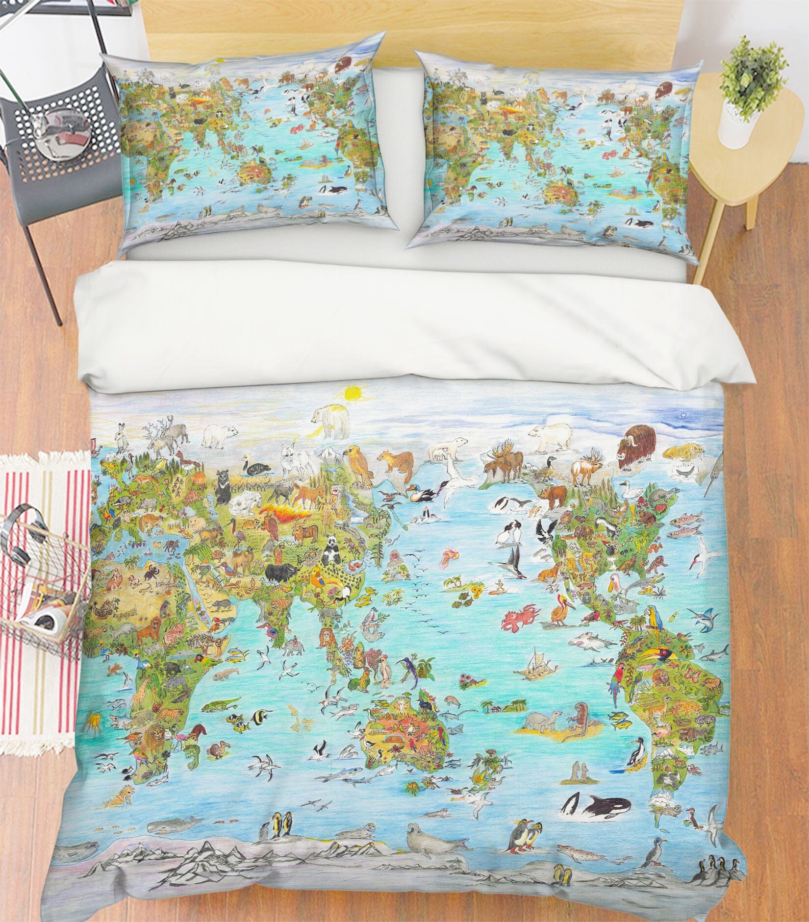 3D Animal Atlas 039 Michael Sewell Bedding Bed Pillowcases Quilt Quiet Covers AJ Creativity Home 
