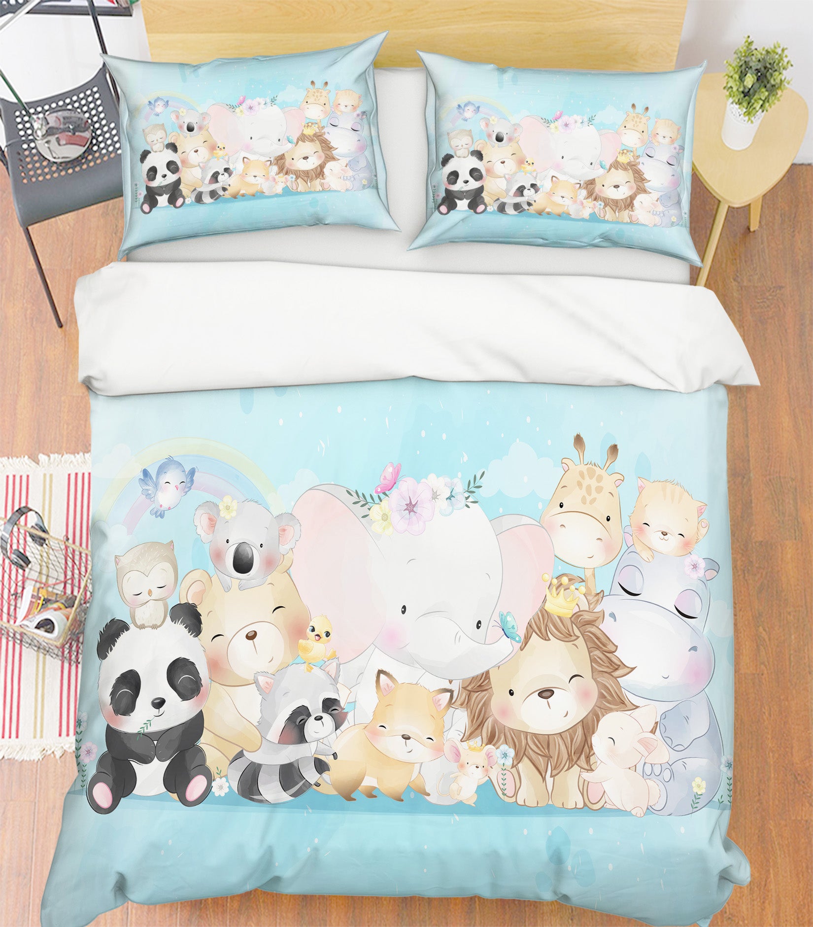 3D Animals 61069 Bed Pillowcases Quilt