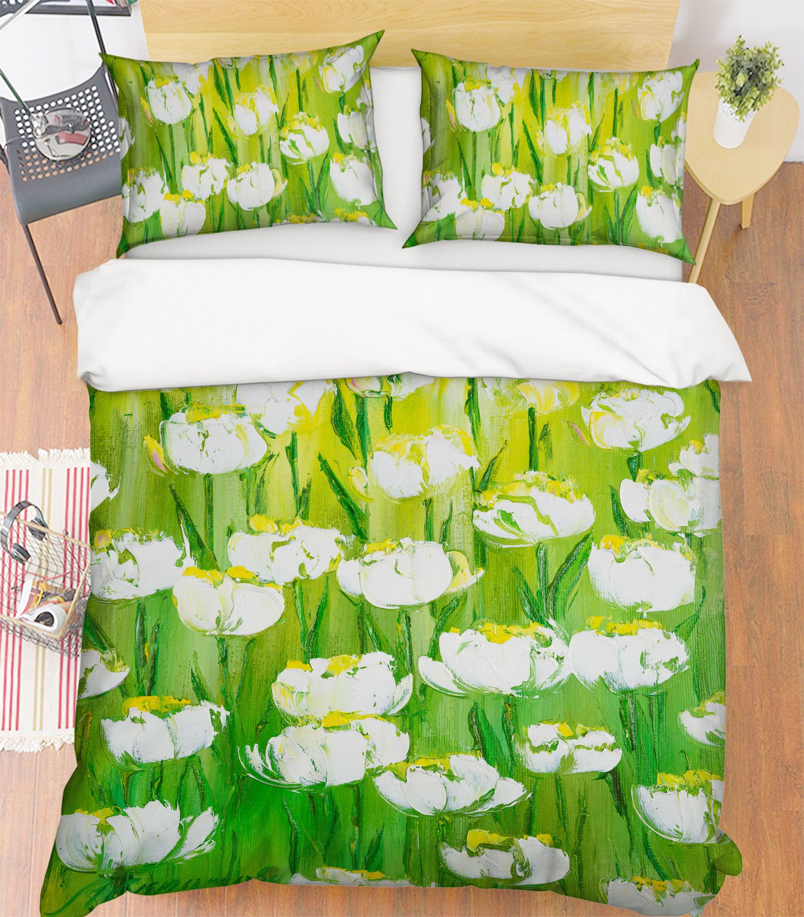 3D White Garden 525 Skromova Marina Bedding Bed Pillowcases Quilt