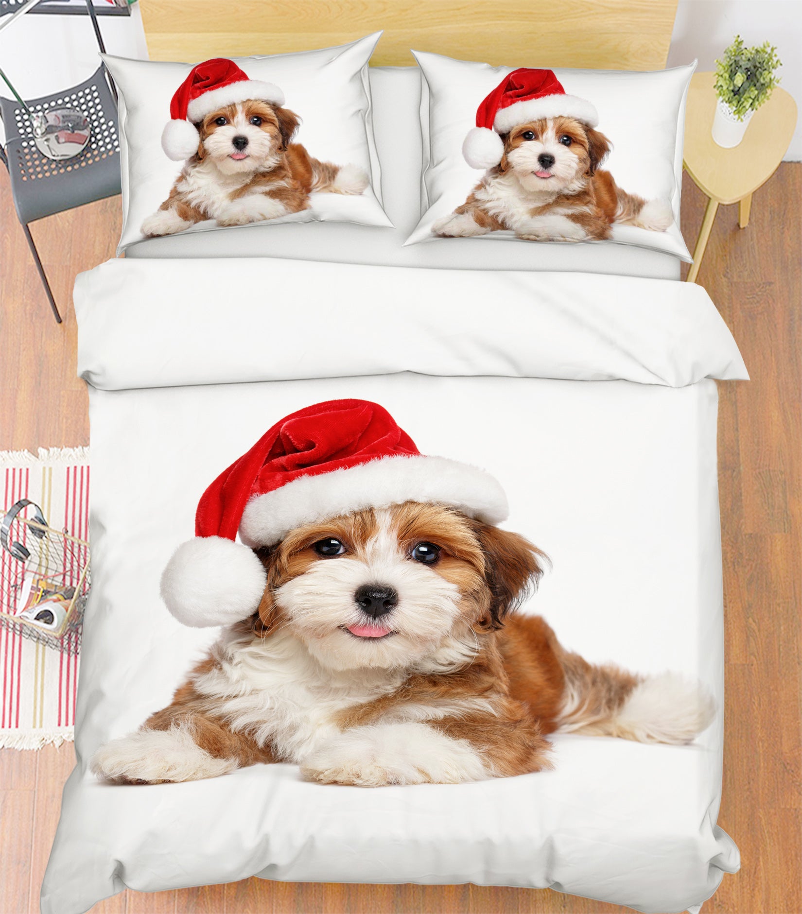 3D Puppy 15071 Bed Pillowcases Quilt
