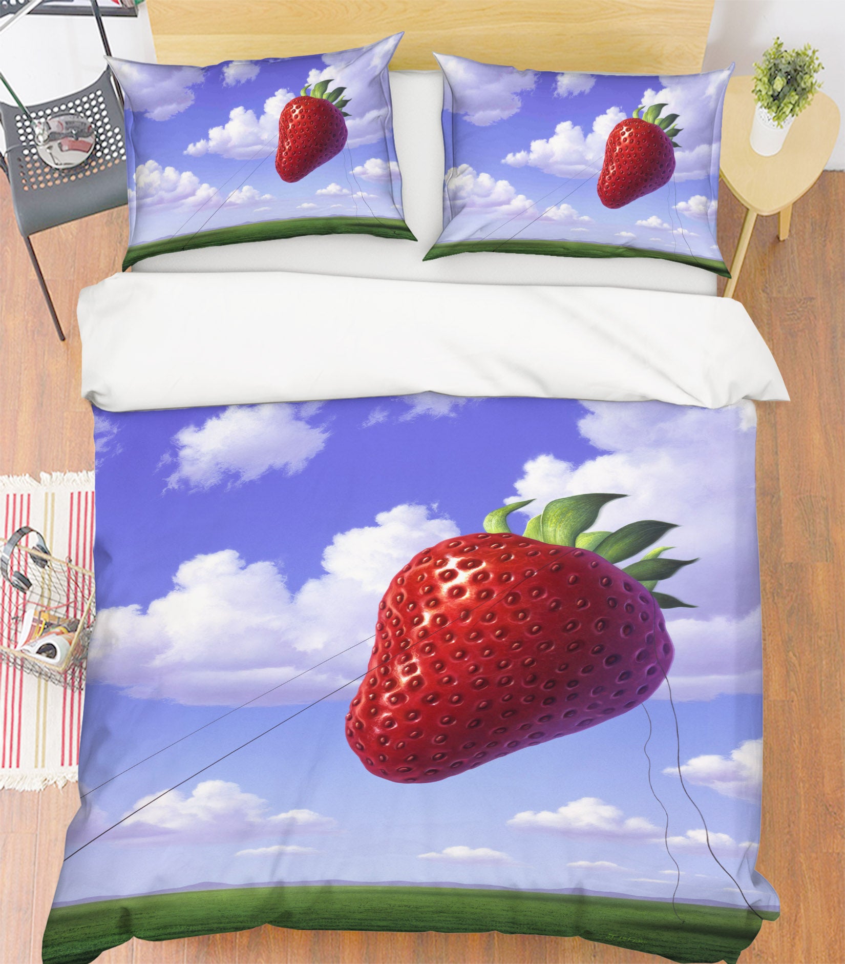 3D Strawberry Field 86015 Jerry LoFaro bedding Bed Pillowcases Quilt