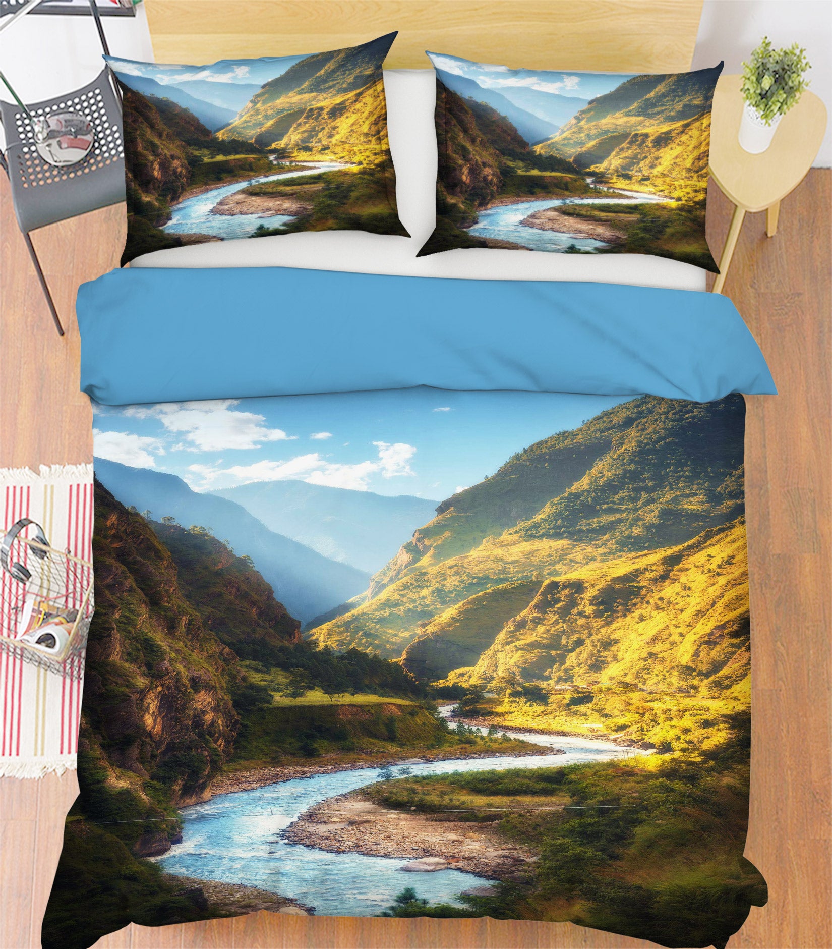 3D Mountain Canyon 15139 Bed Pillowcases Quilt