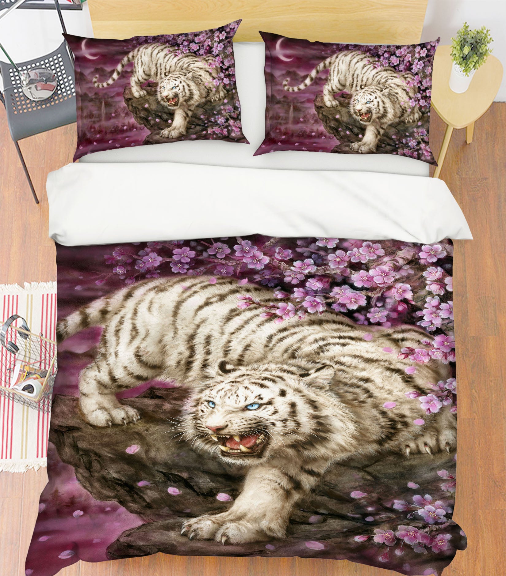 3D Flower Tiger 5888 Kayomi Harai Bedding Bed Pillowcases Quilt Cover Duvet Cover