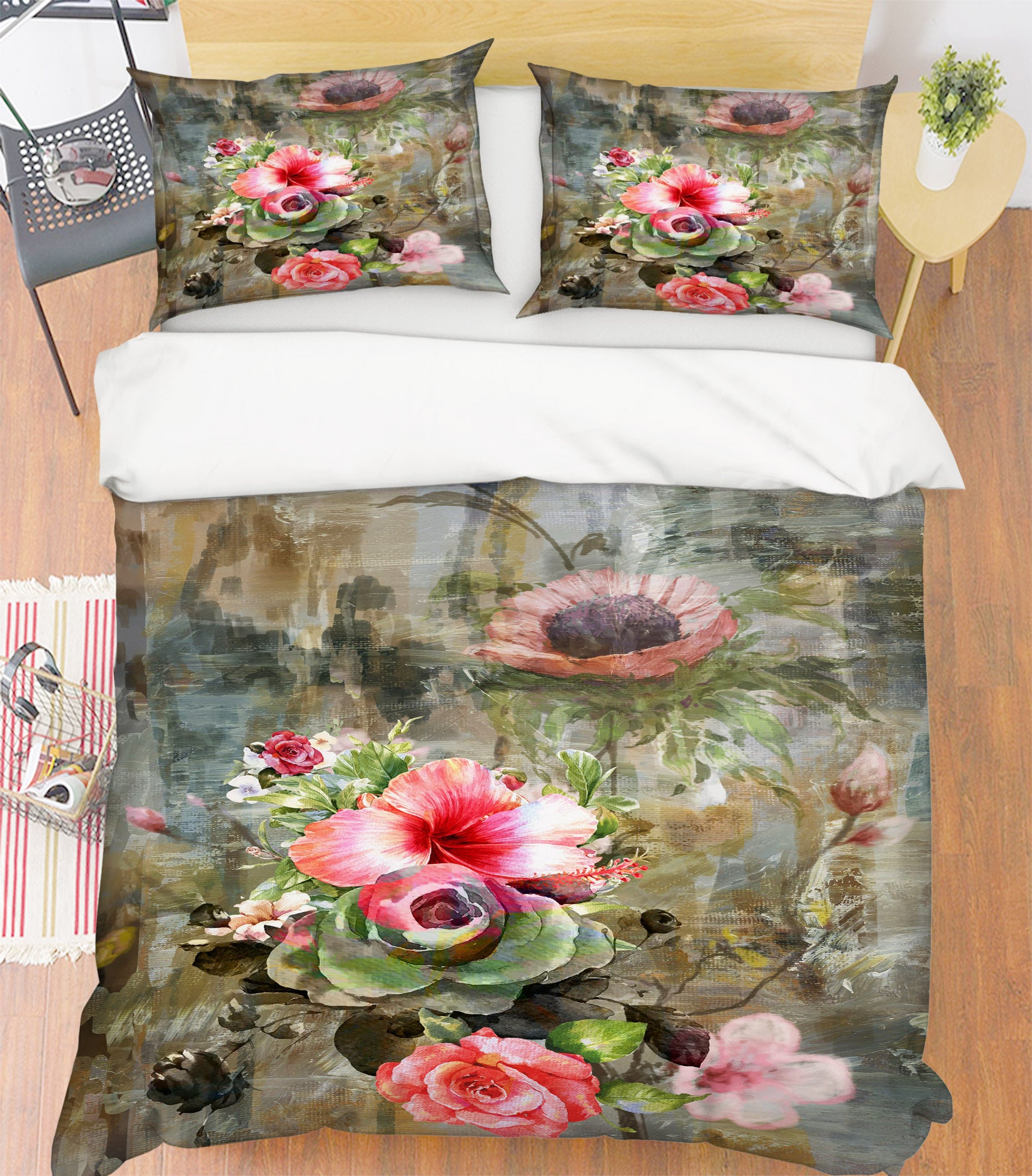 3D Flower 60153 Bed Pillowcases Quilt