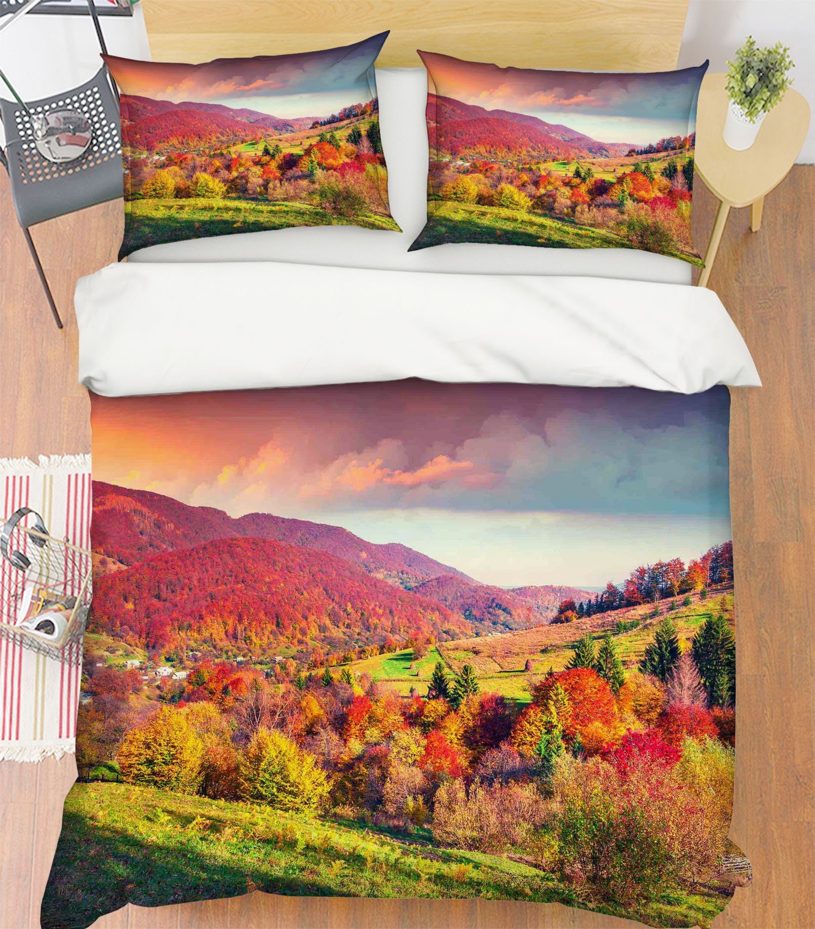 3D Forest Field 043 Bed Pillowcases Quilt Wallpaper AJ Wallpaper 