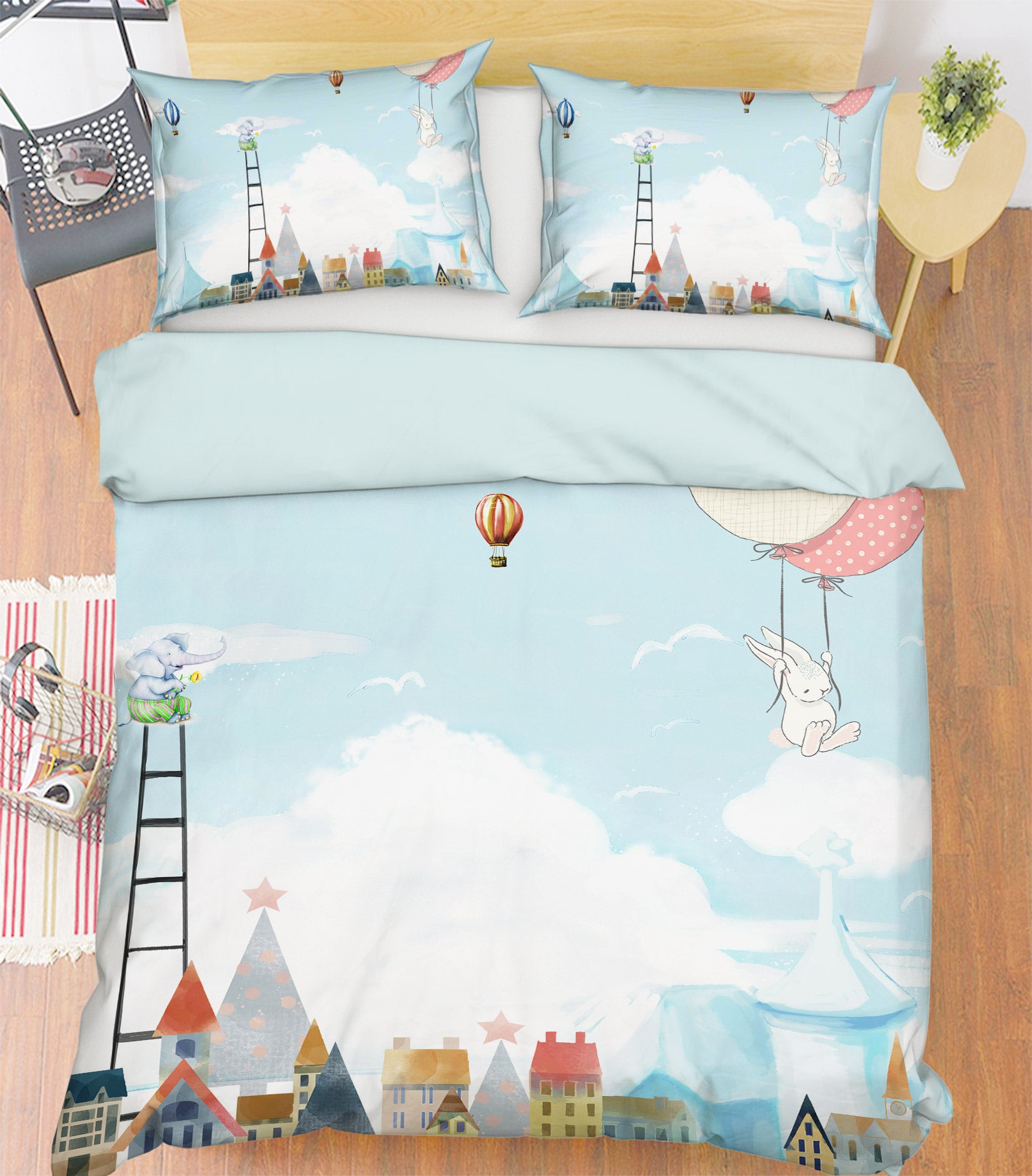 3D Houses 13077 Bed Pillowcases Quilt