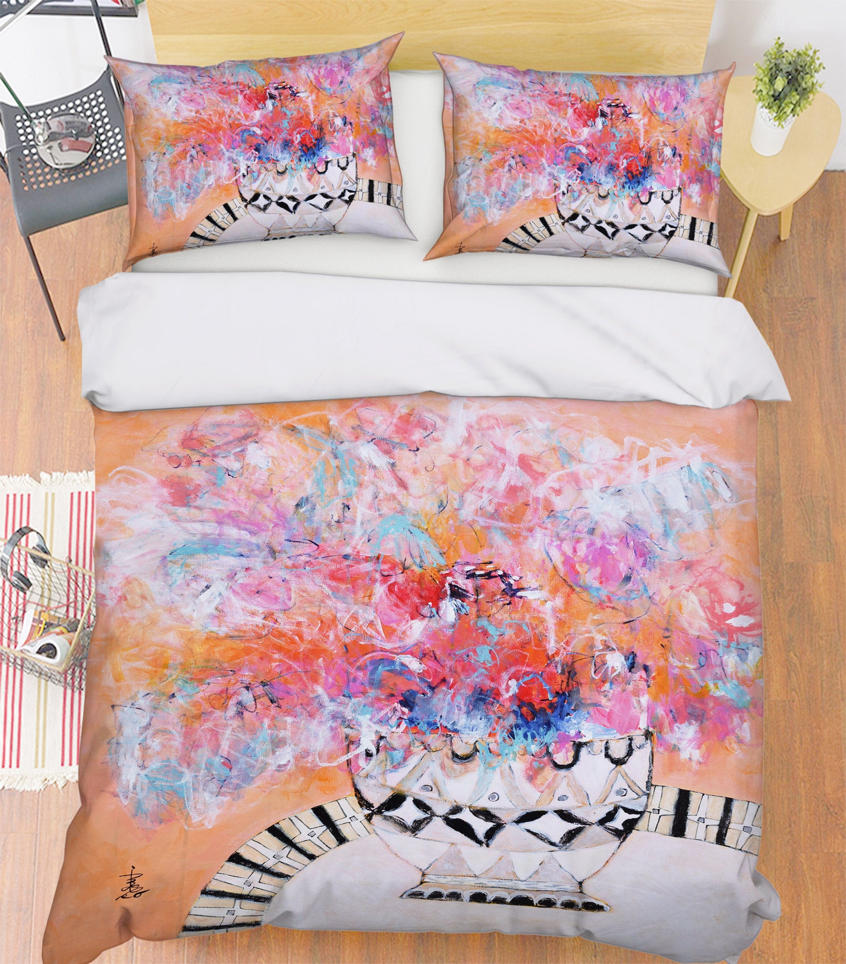 3D Watercolor Flowers 1184 Misako Chida Bedding Bed Pillowcases Quilt Cover Duvet Cover