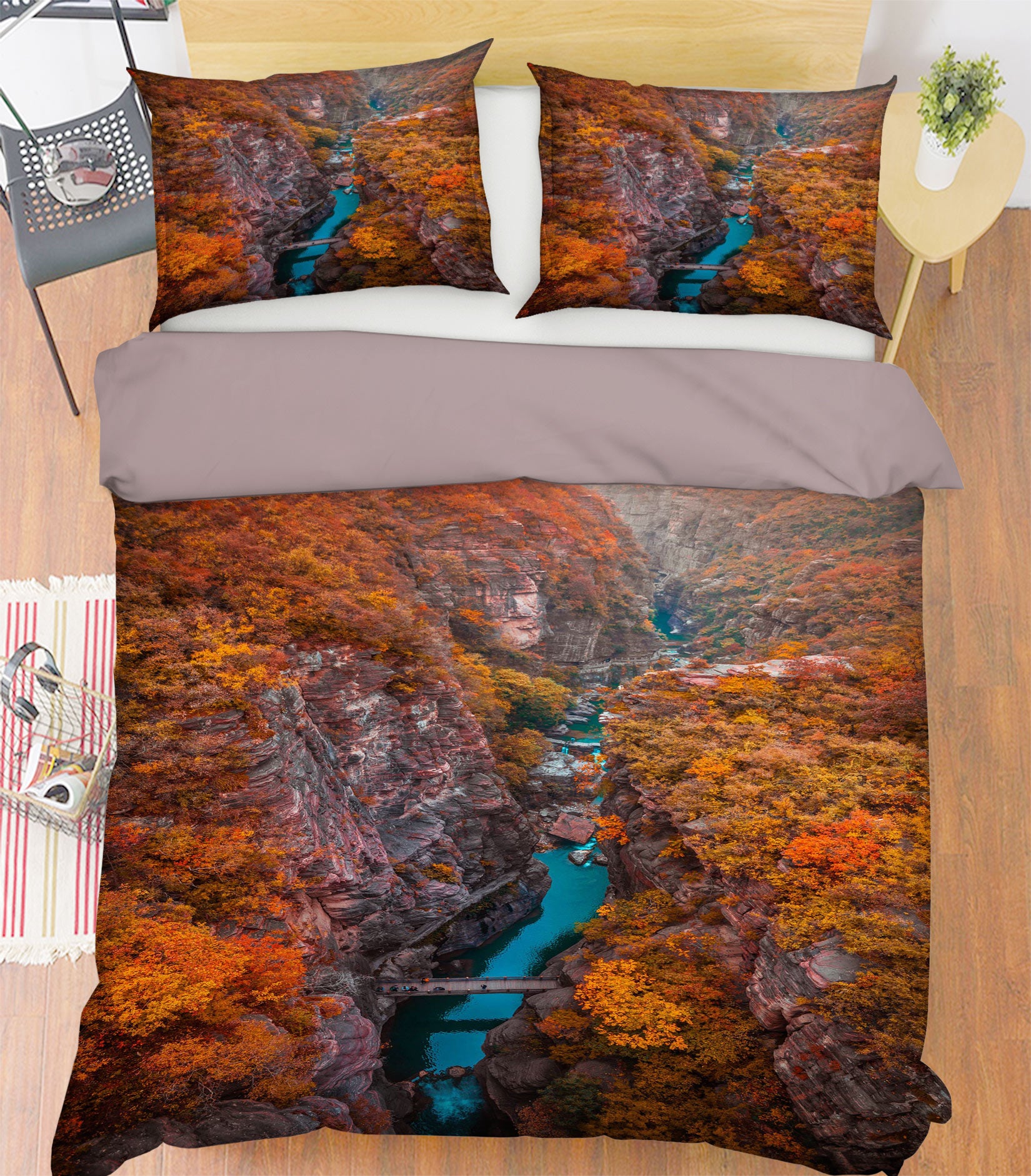 3D Canyon 16152 Bed Pillowcases Quilt