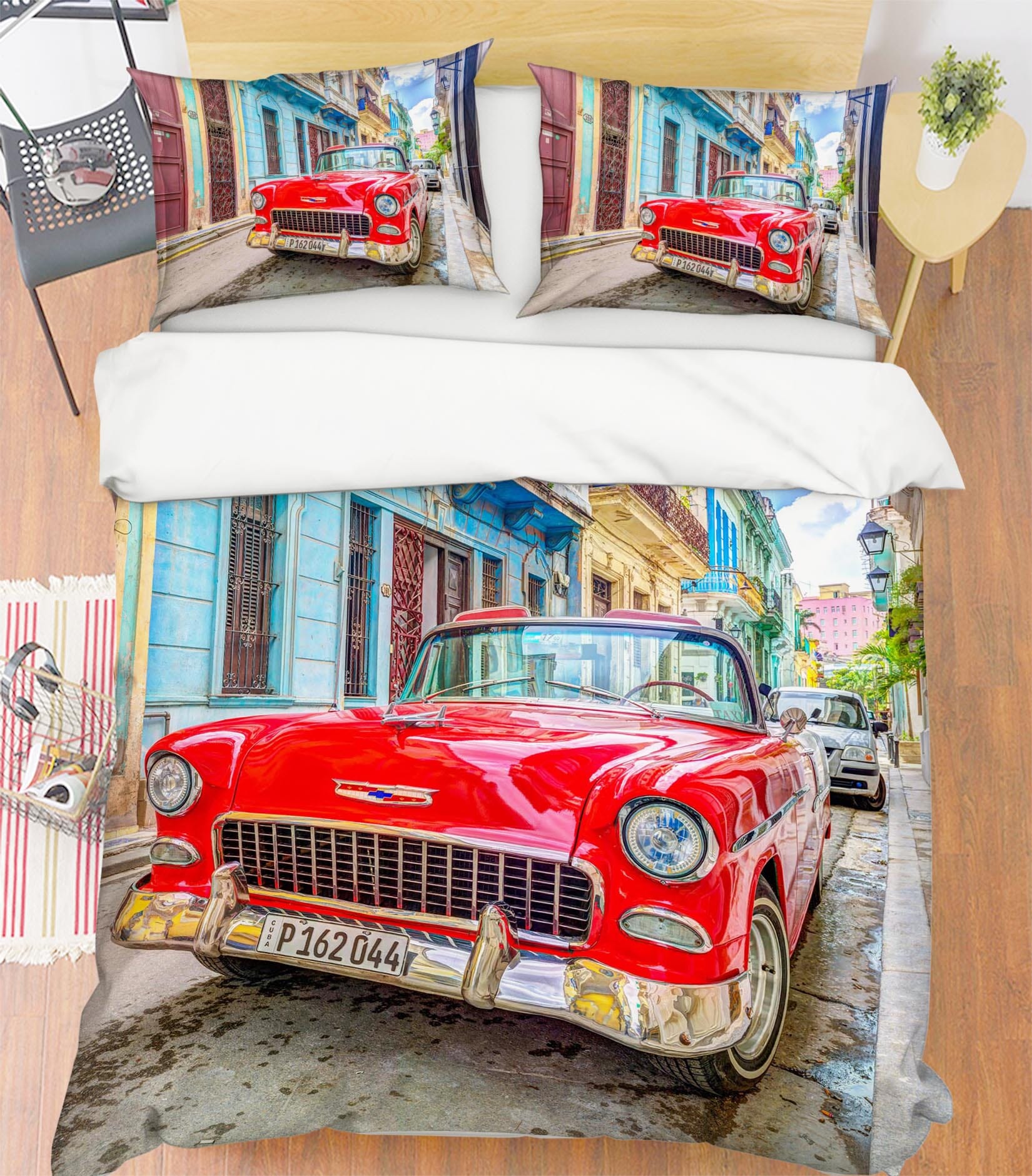 3D Red Truck 2020 Assaf Frank Bedding Bed Pillowcases Quilt Quiet Covers AJ Creativity Home 