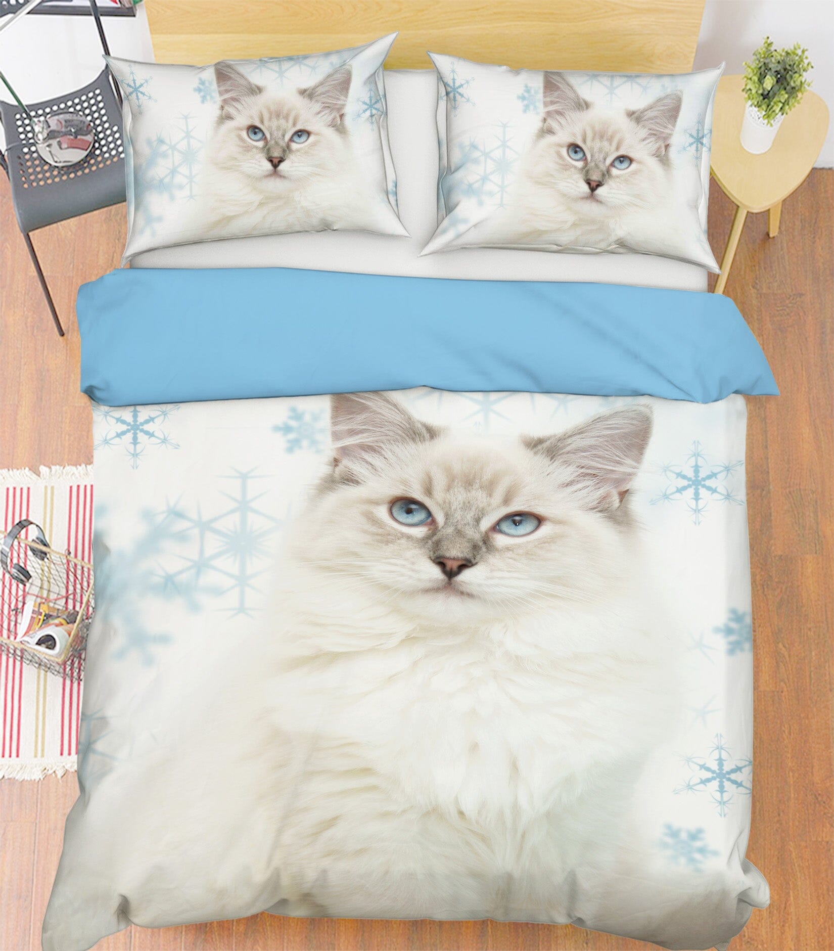 3D Cute Cat 1906 Bed Pillowcases Quilt Quiet Covers AJ Creativity Home 