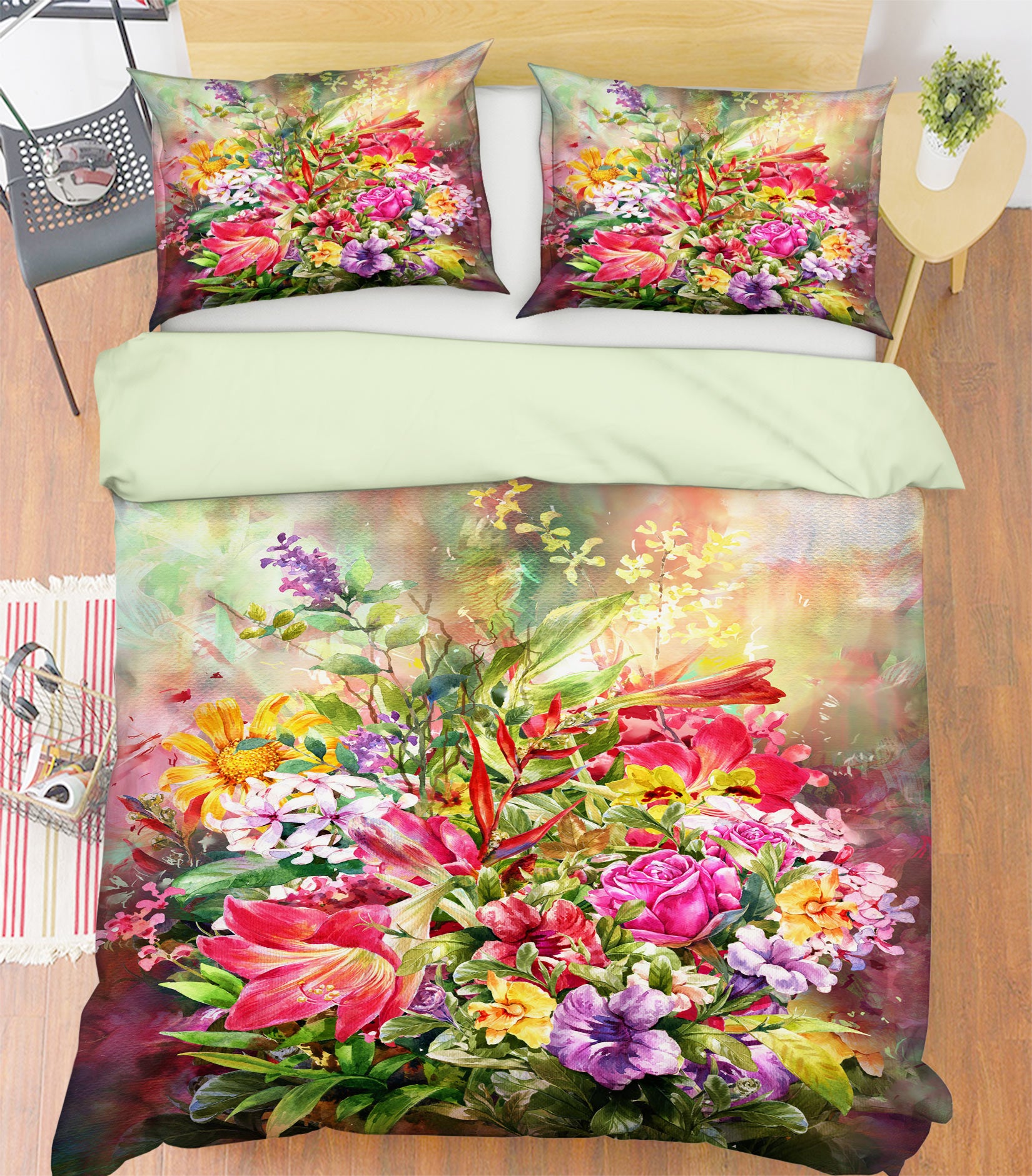 3D Flower Bush 16159 Bed Pillowcases Quilt