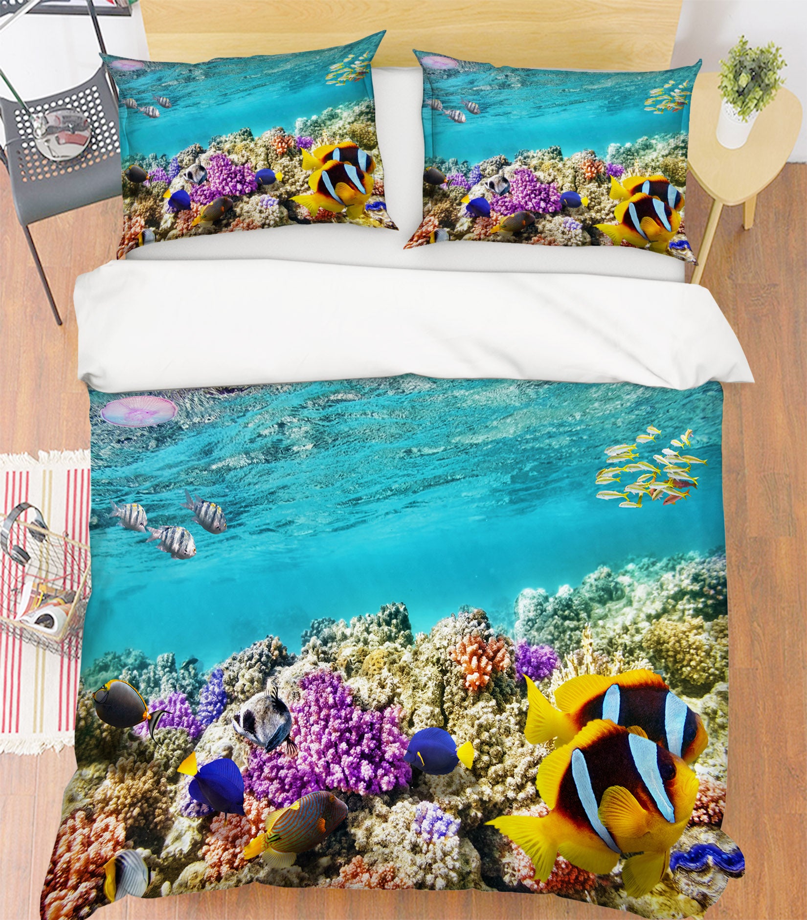 3D Seabed Coral 21052 Bed Pillowcases Quilt