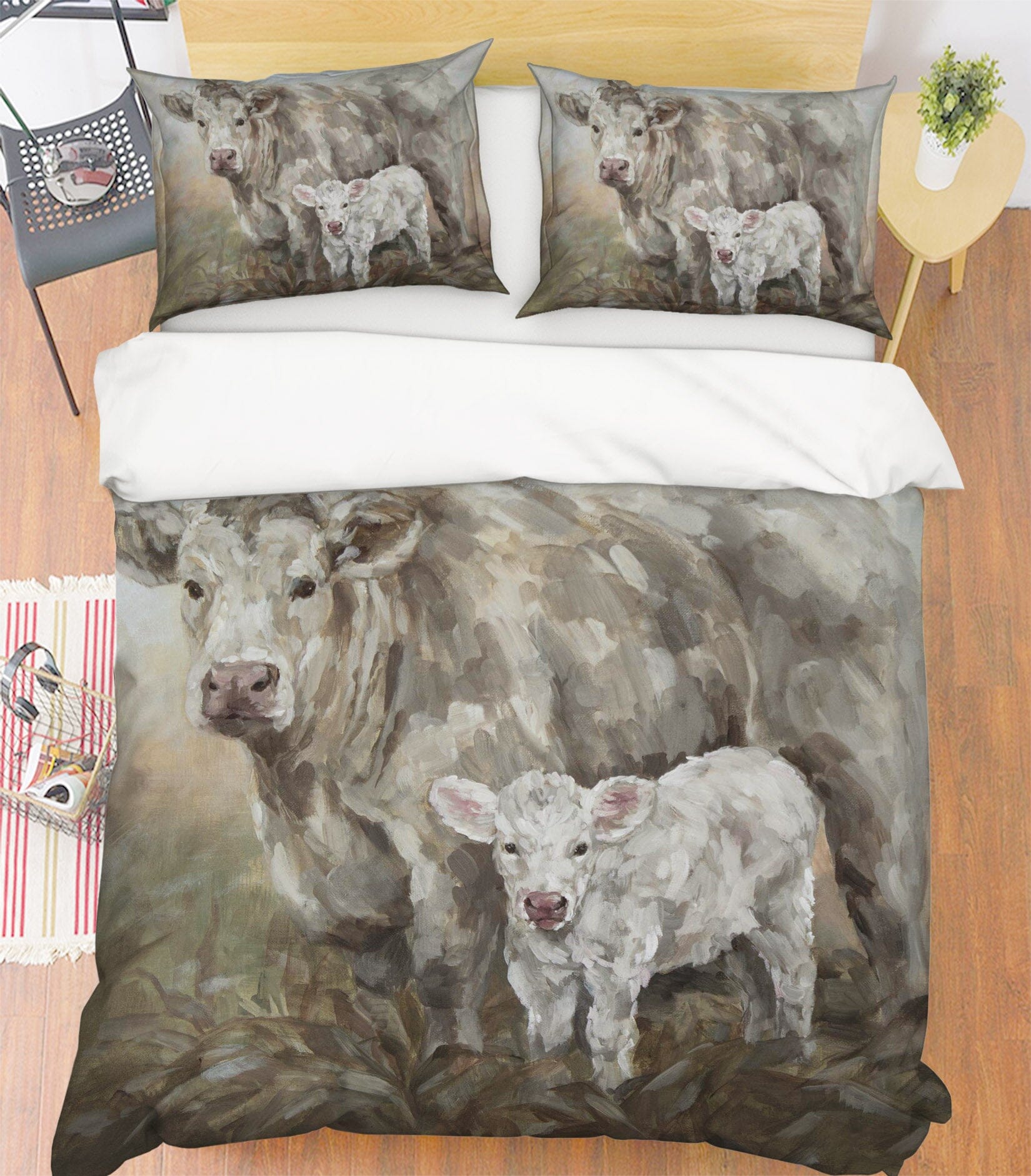 3D Cute Cow 040 Debi Coules Bedding Bed Pillowcases Quilt Quiet Covers AJ Creativity Home 