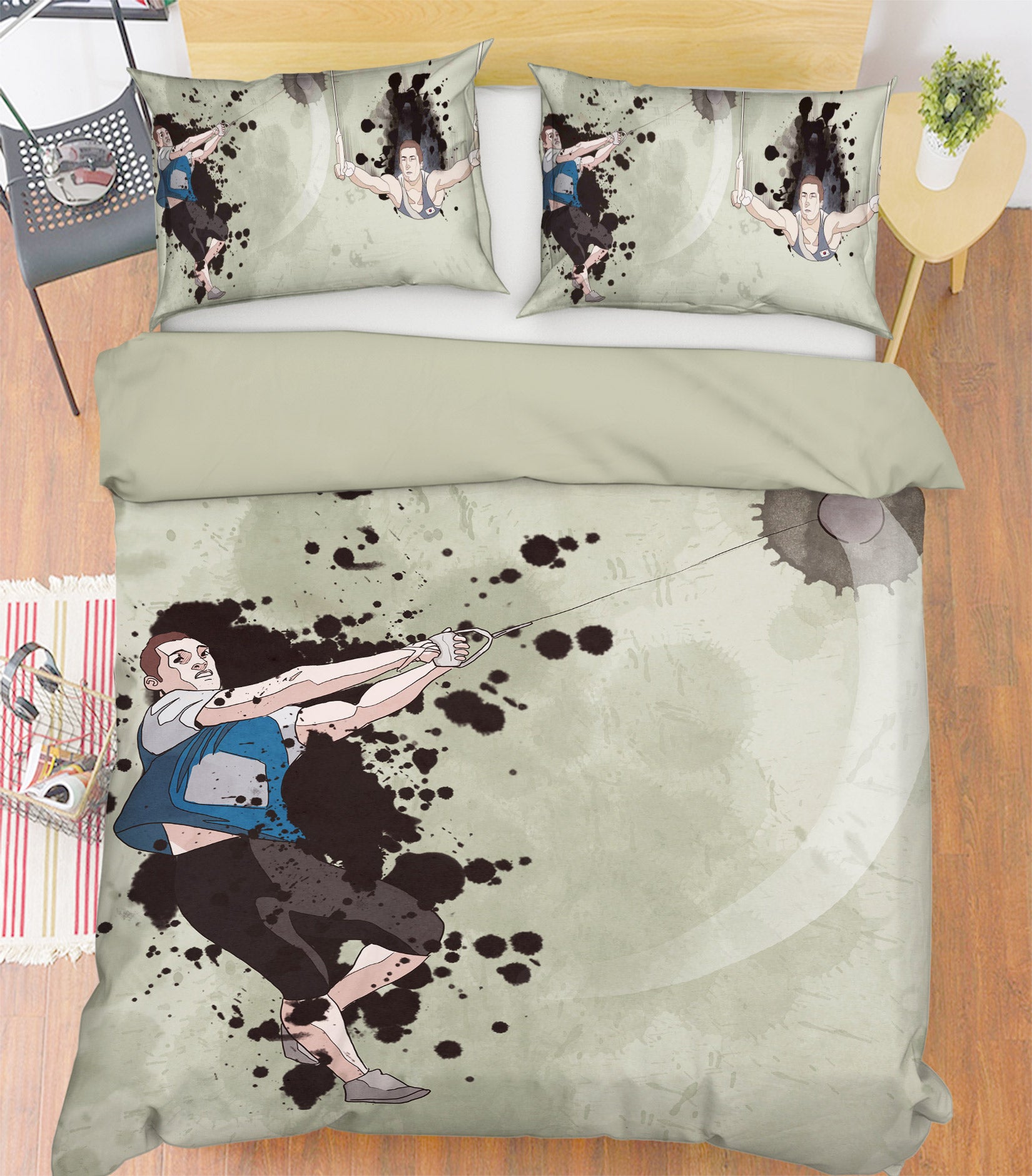 3D Man Ink Dot 14102 Bed Pillowcases Quilt