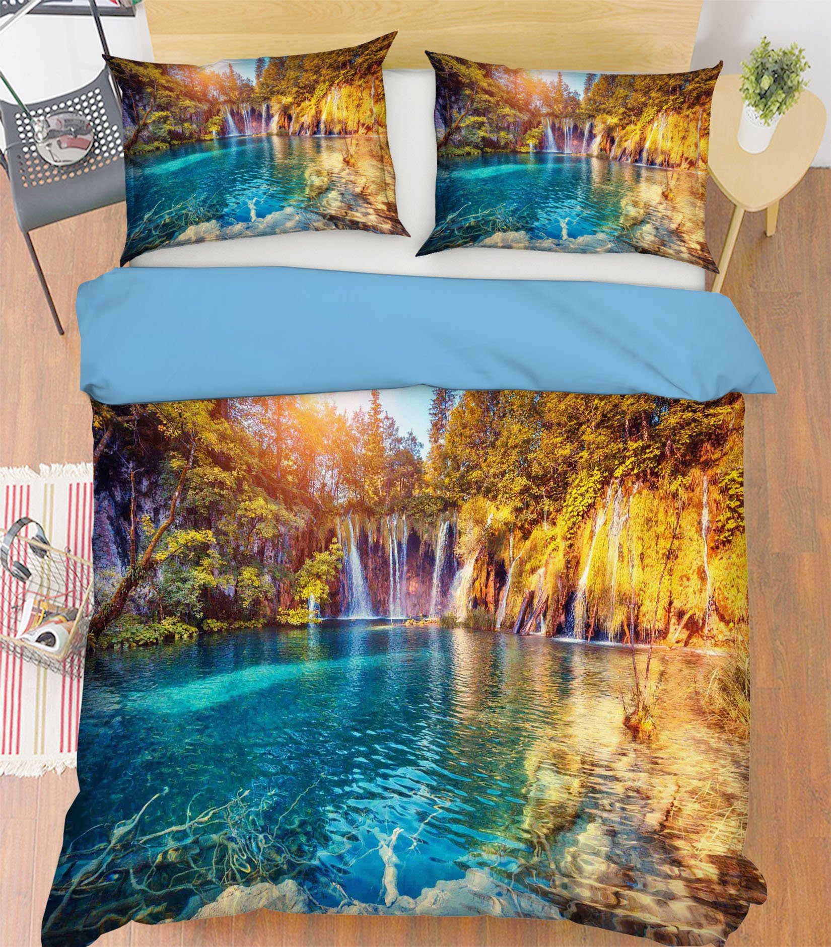 3D Valley River 041 Bed Pillowcases Quilt Wallpaper AJ Wallpaper 
