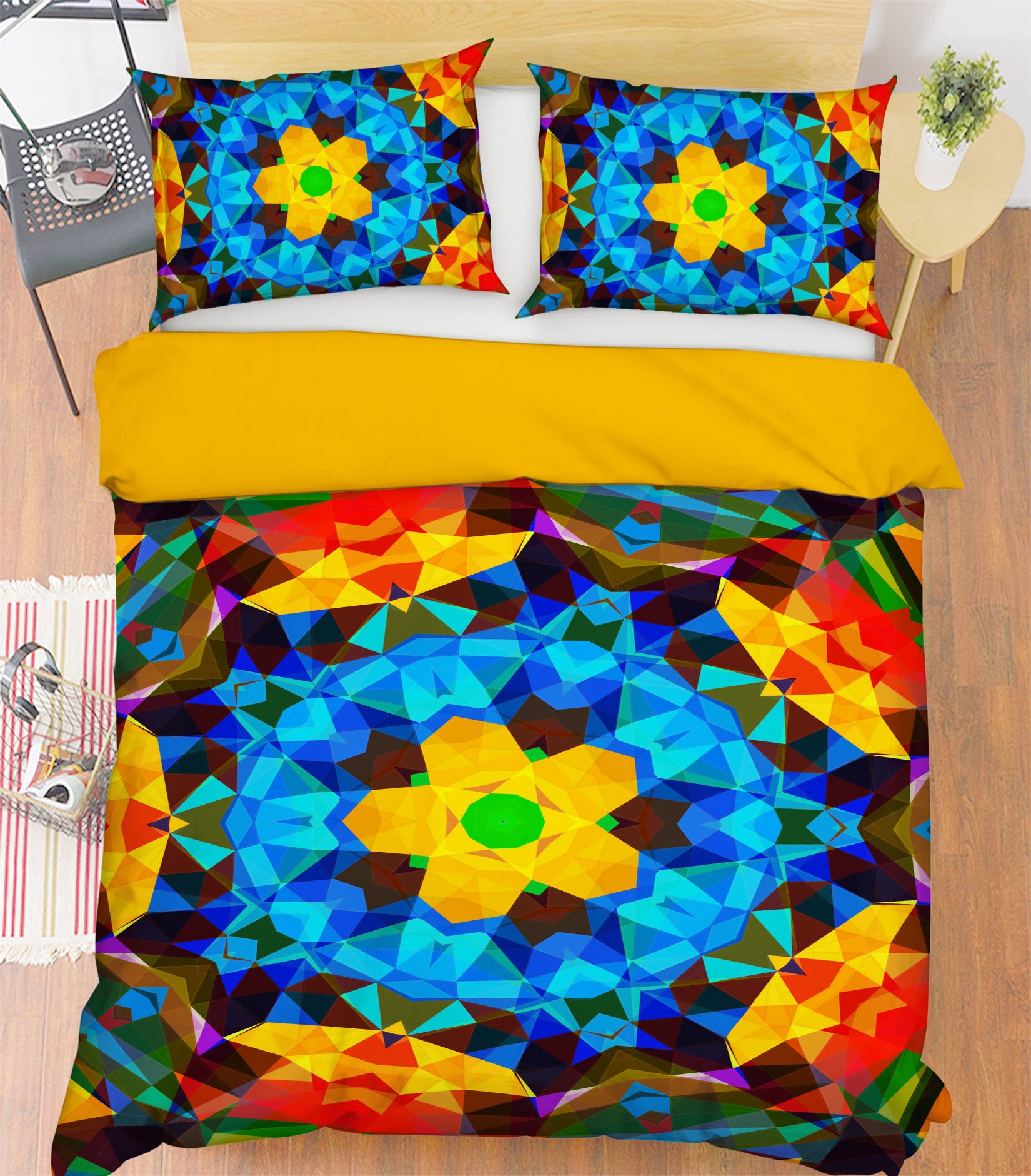 3D Kaleidoscope Pattern 14047 Bed Pillowcases Quilt