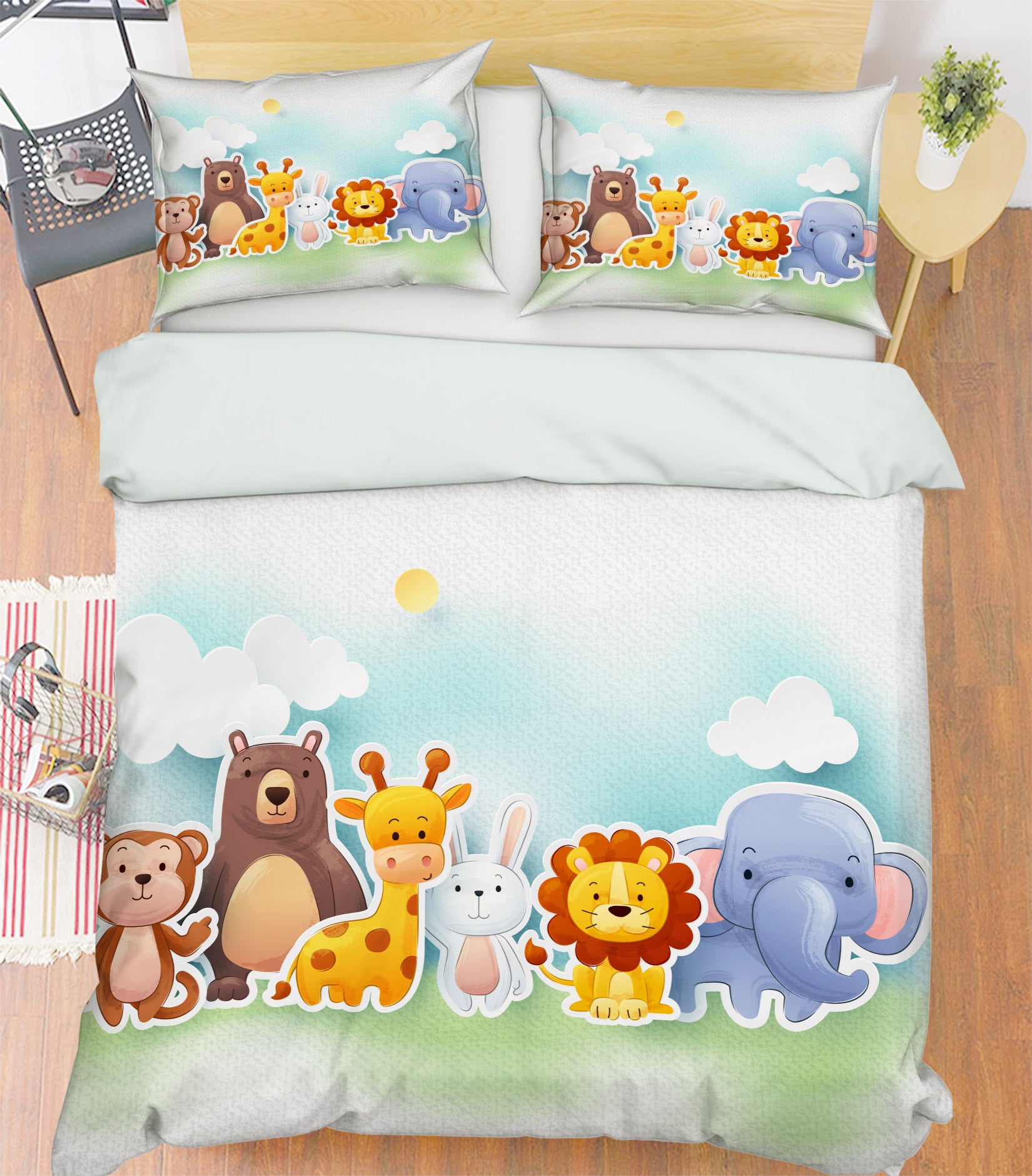 3D Animals 60014 Bed Pillowcases Quilt