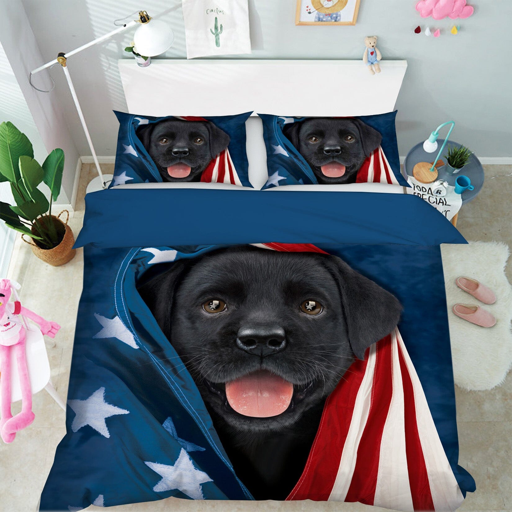 3D Cute Dog 2102 Bed Pillowcases Quilt Exclusive Designer Vincent Quiet Covers AJ Creativity Home 