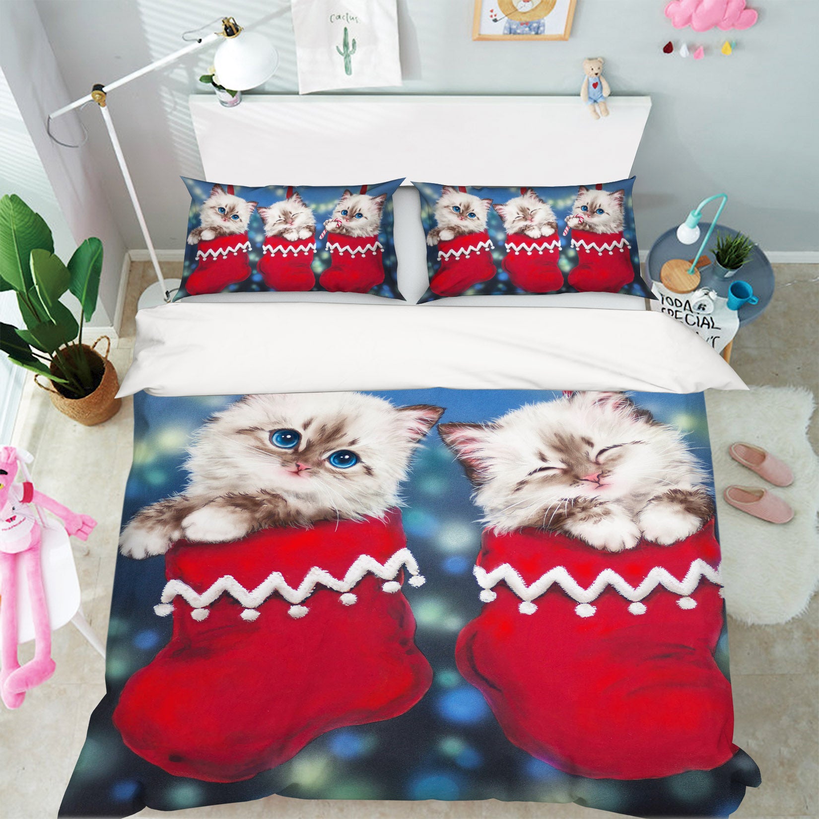 3D Red Shoe Cat 5920 Kayomi Harai Bedding Bed Pillowcases Quilt Cover Duvet Cover