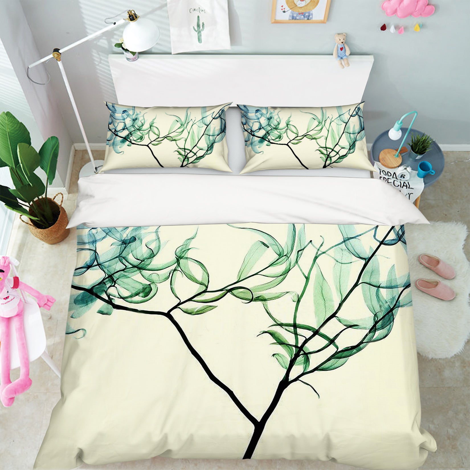 3D Tree Pattern 083 Bed Pillowcases Quilt