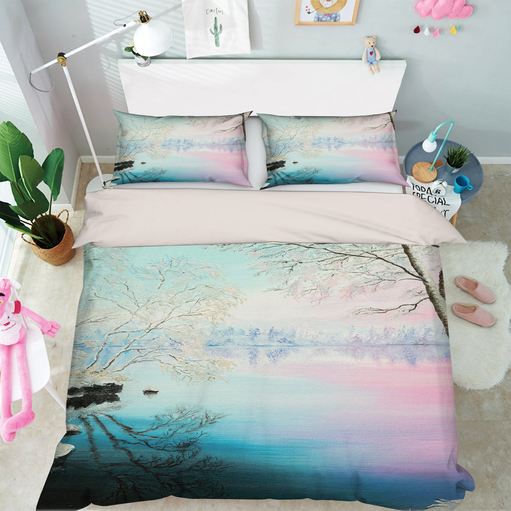 3D Snow Tree Ice Lake 1770 Marina Zotova Bedding Bed Pillowcases Quilt