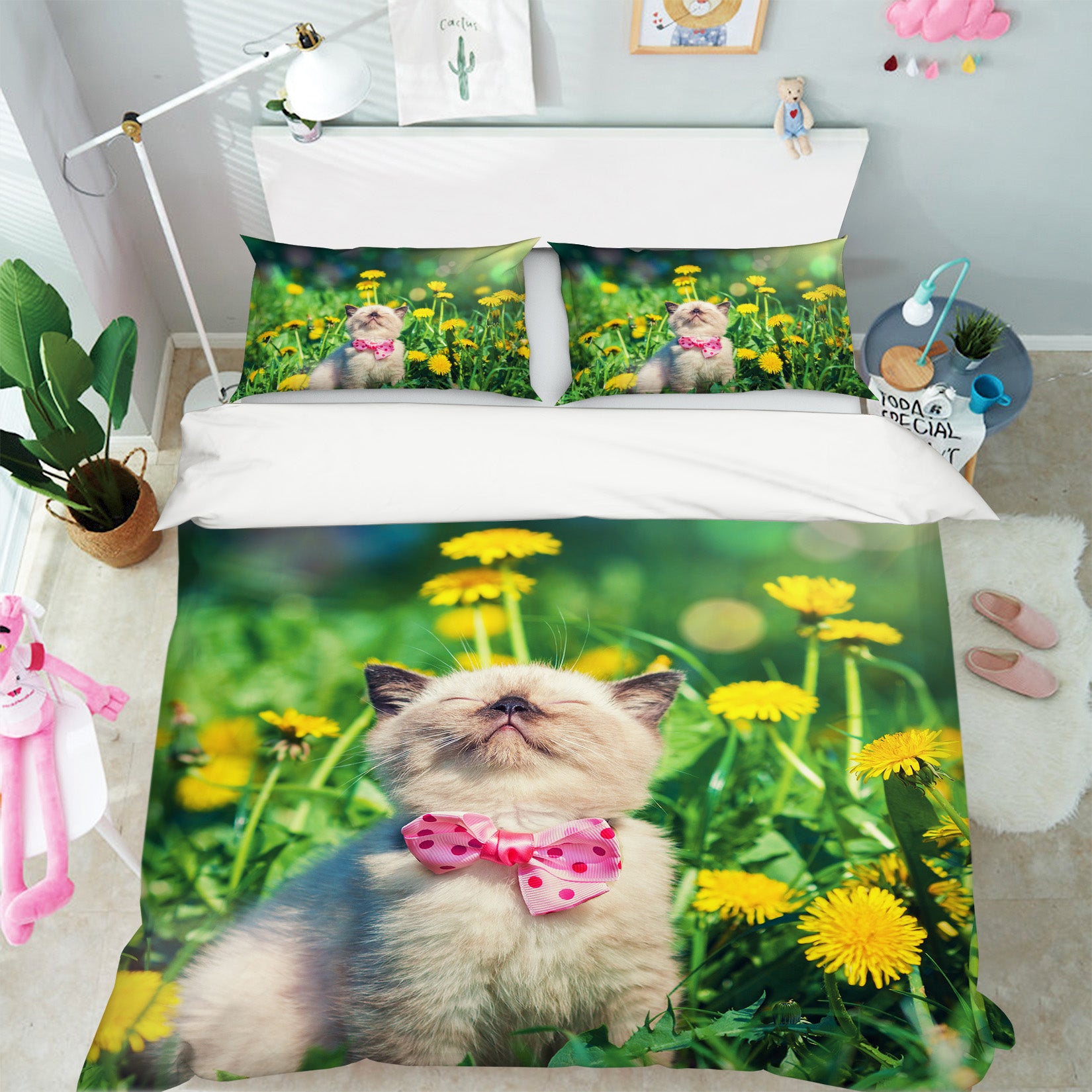 3D Kitten 15085 Bed Pillowcases Quilt