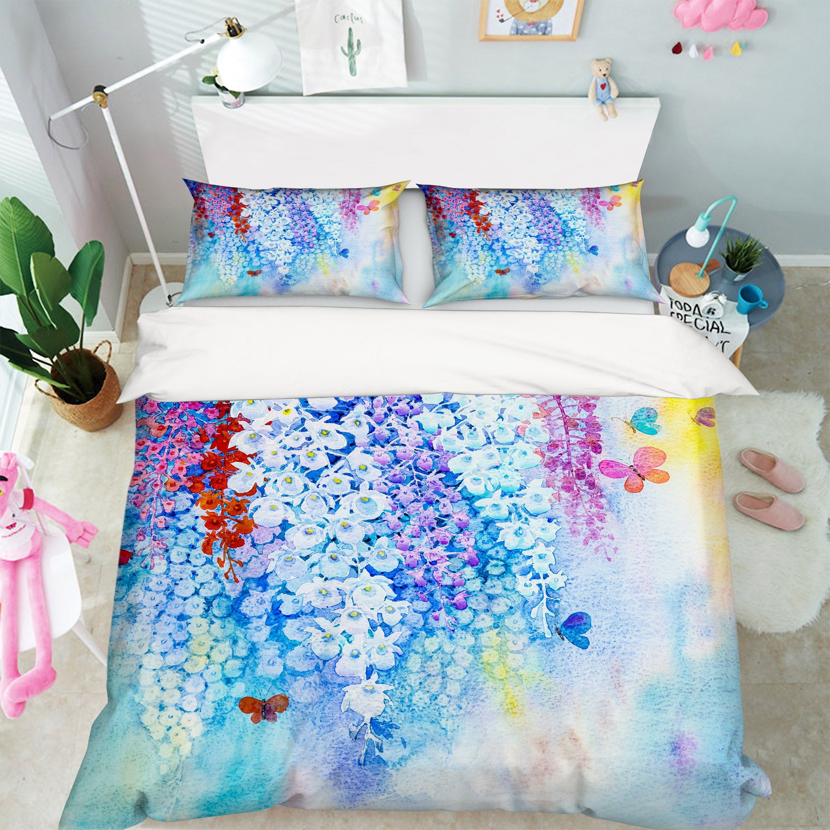 3D Flower Willow 60120 Bed Pillowcases Quilt