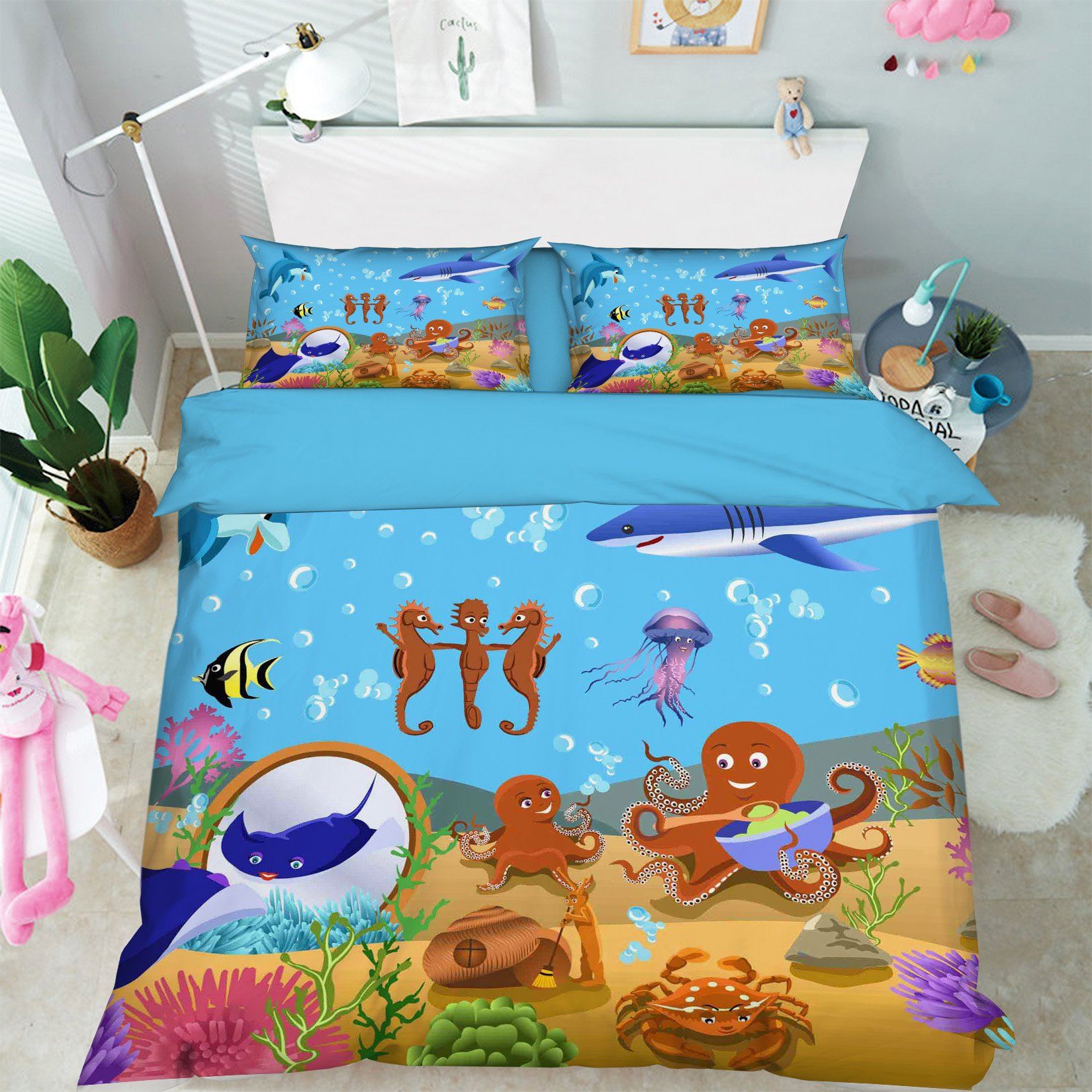 3D Lovely Ocean World 138 Bed Pillowcases Quilt Wallpaper AJ Wallpaper 